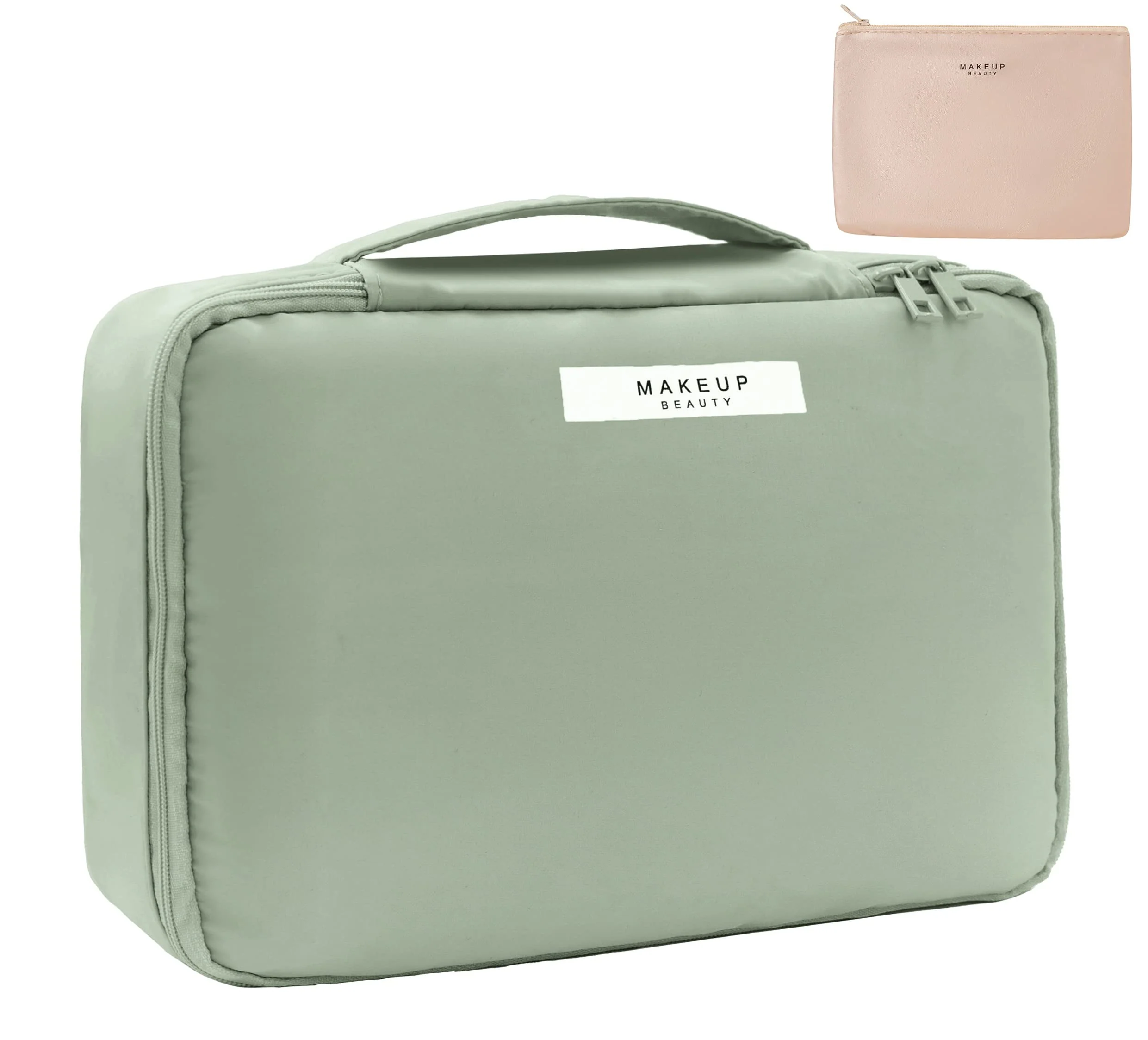 Optimized Queboom Travel Makeup Bag Cosmetic Bag Makeup Bag Toiletry bag for women and men Green Modern