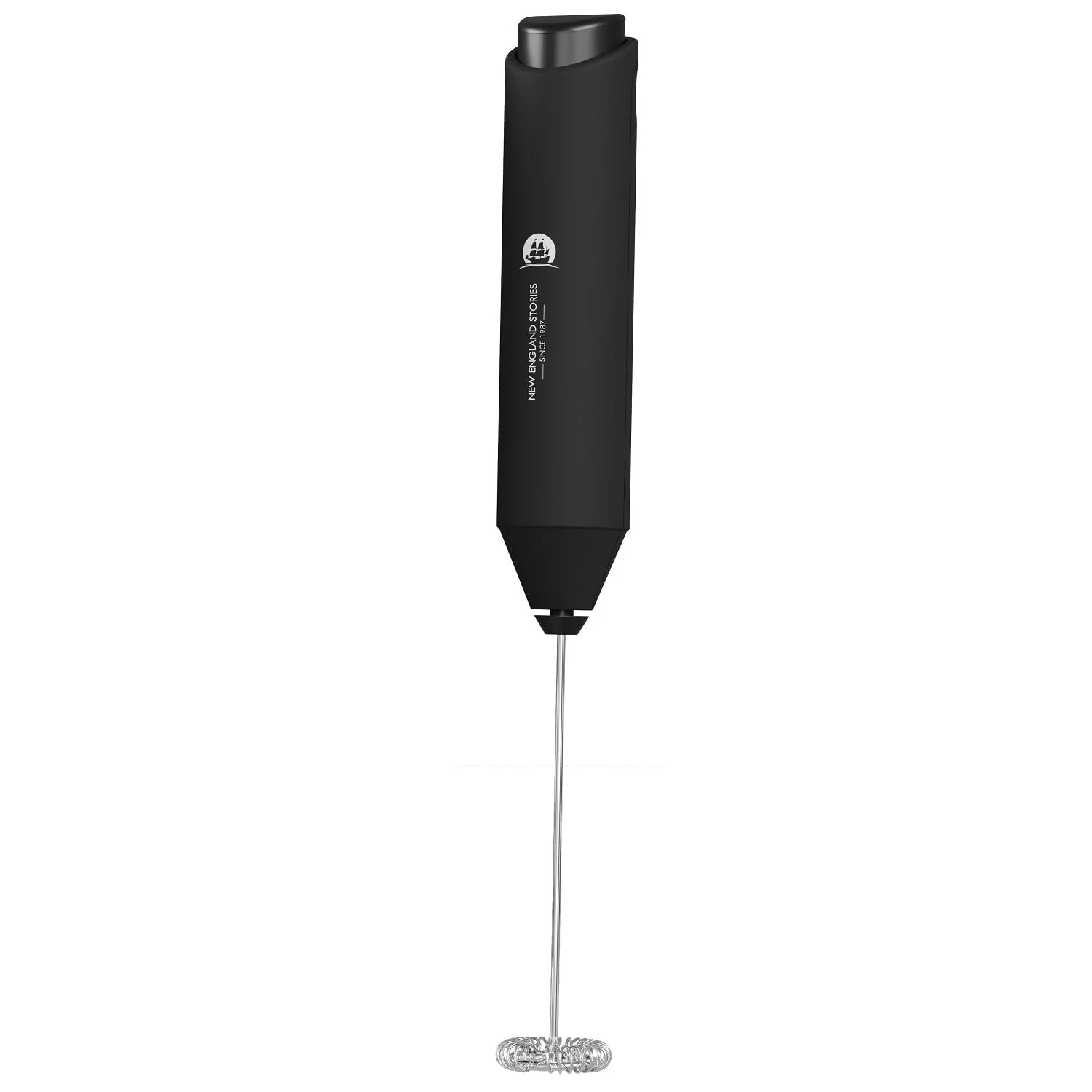 Trendy Powerful Handheld Milk Frother Wand Battery-Powered Mini Drink Mixer with Stainless Steel Whisk for Coffee Lattes Matcha More Black Easy-to-Use