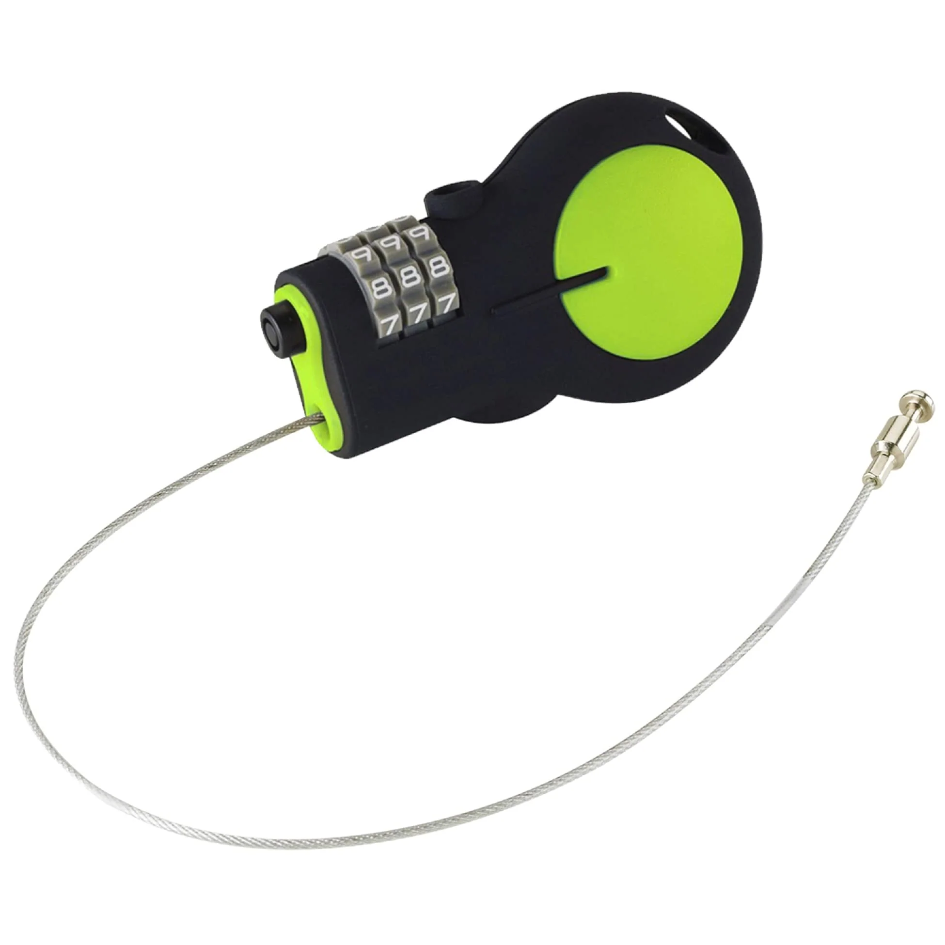 Eco-Friendly Lewis N. Clark TSA Cable Lock – Travel Bike Lock with 30 Retractable Steel Cable Resettable Combination Green Classic