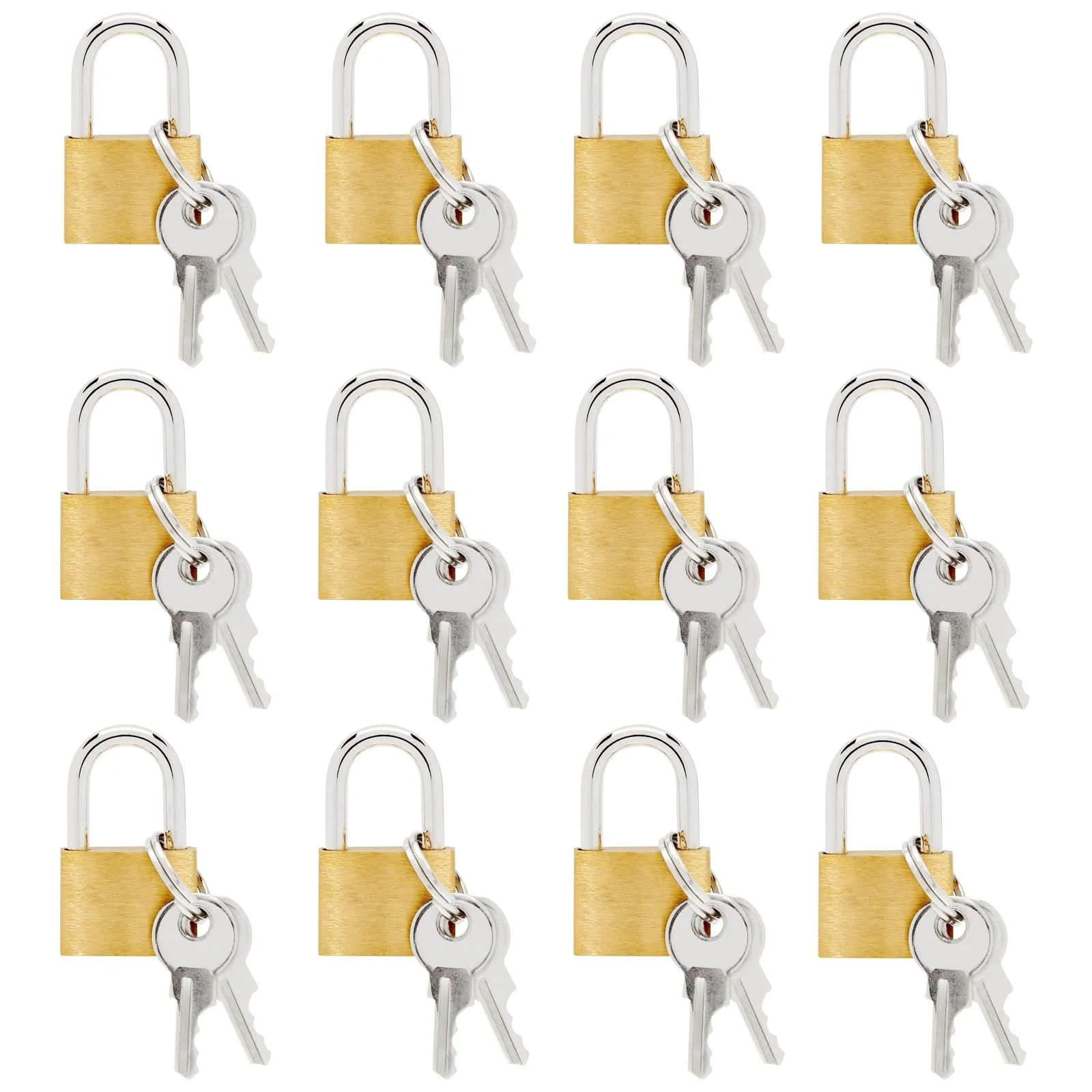 Advanced Juvale 12 Pack Small Luggage Locks – 1.2-Inch Mini Padlocks with Keys for Suitcases Lockers Gym Travel User-Friendly