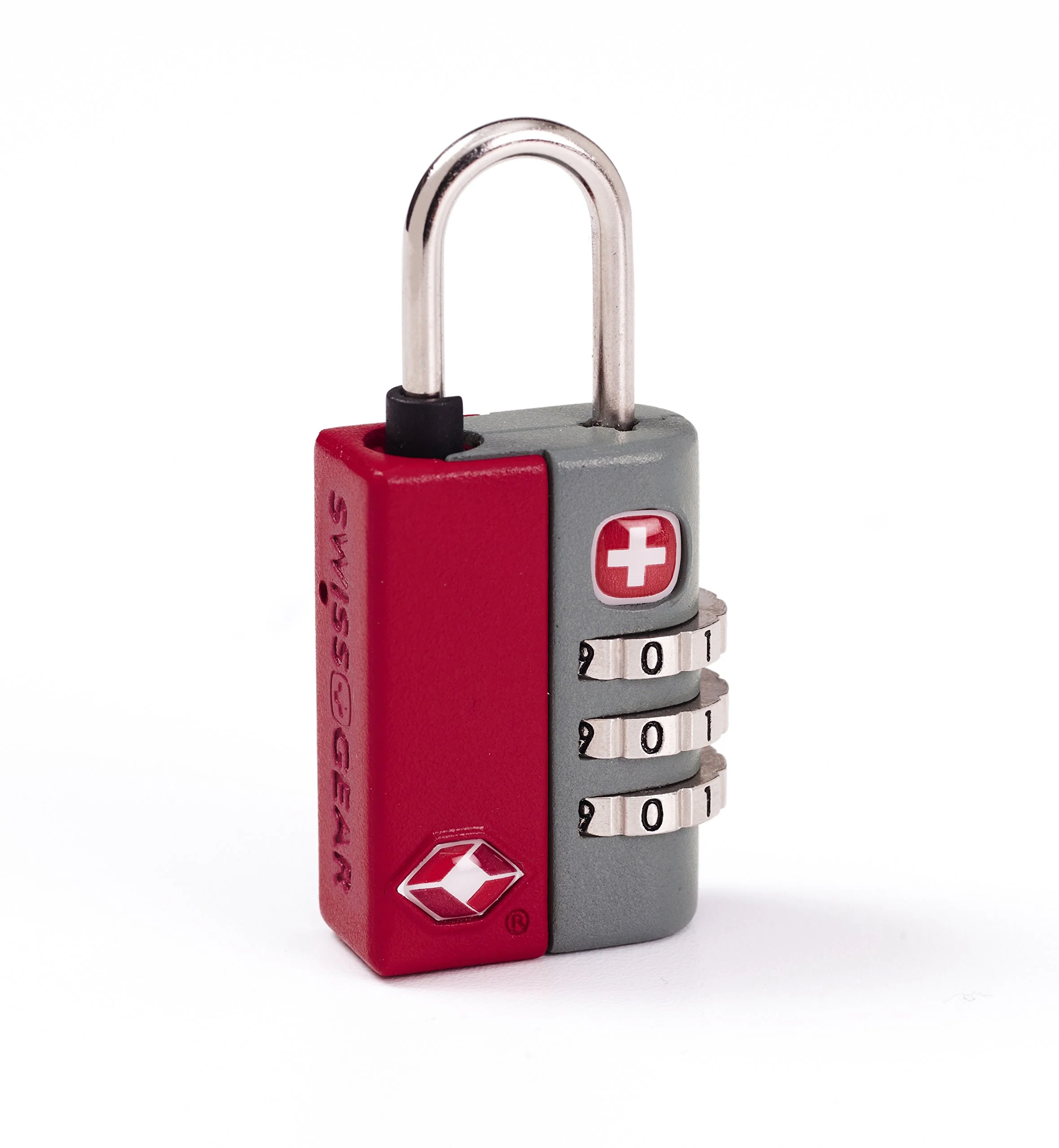 Optimized SwissGear TSA Luggage Lock – Travel Sentry Combination Padlock with Resettable Code Inspection Indicator Red One Size Relaxed