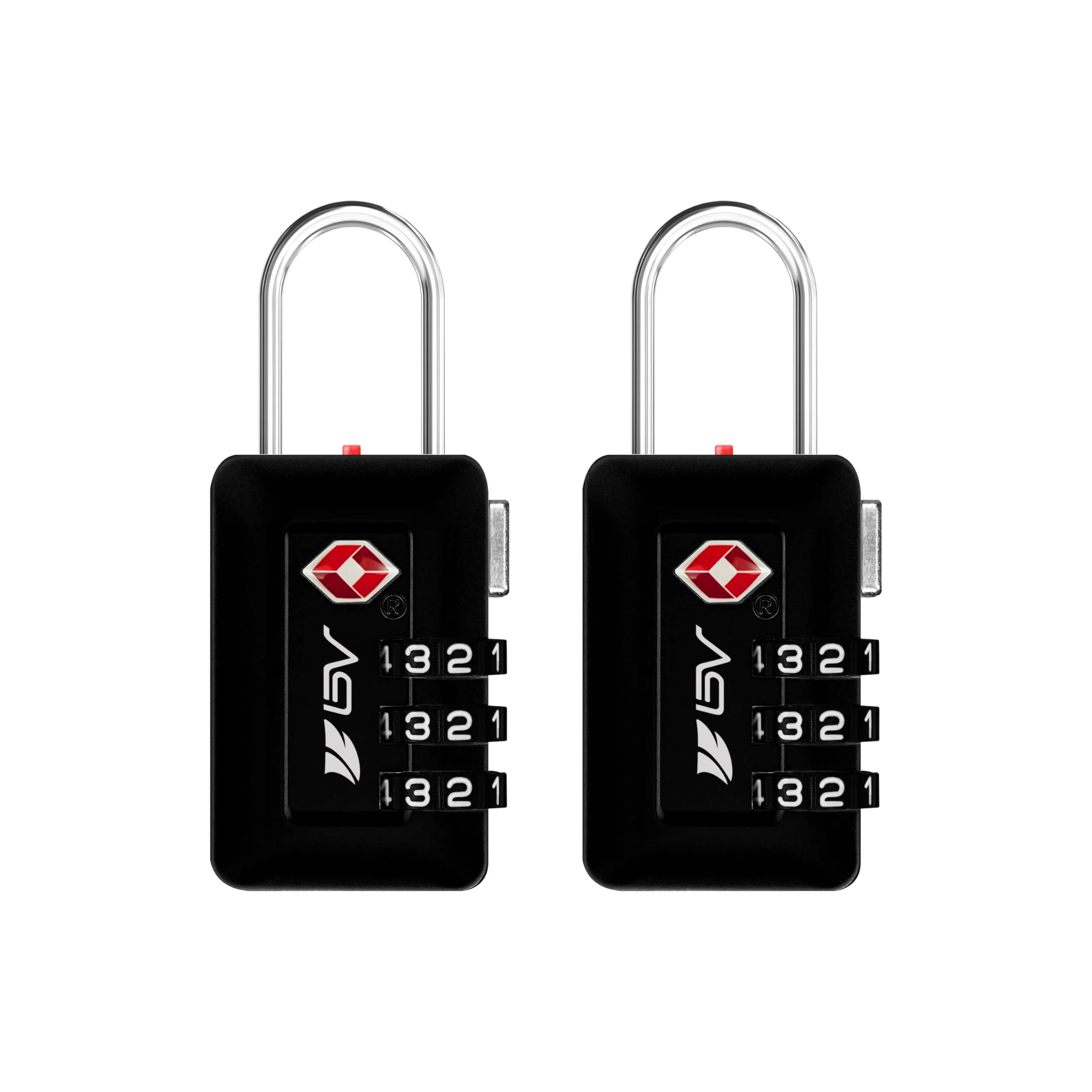 Easy-to-Use BV TSA Accepted Luggage Travel Lock 2 Pack – Set-Your-Own Combination Locks for Suitcase Gym Locker Toolbox Filing Cabinets Bags Selected