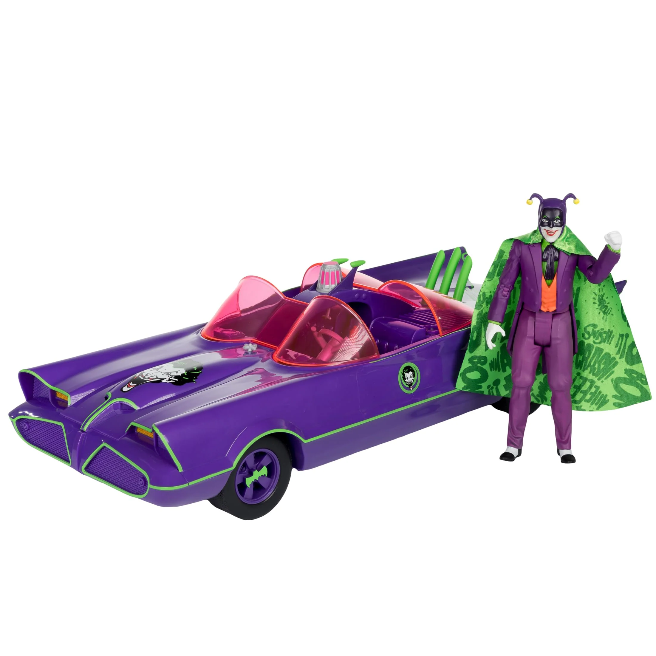 Authentic McFarlane Toys - DC Retro Batmobile The Joker Batman 66' 2pk Gold Label Amazon Exclusive Environmentally Friendly