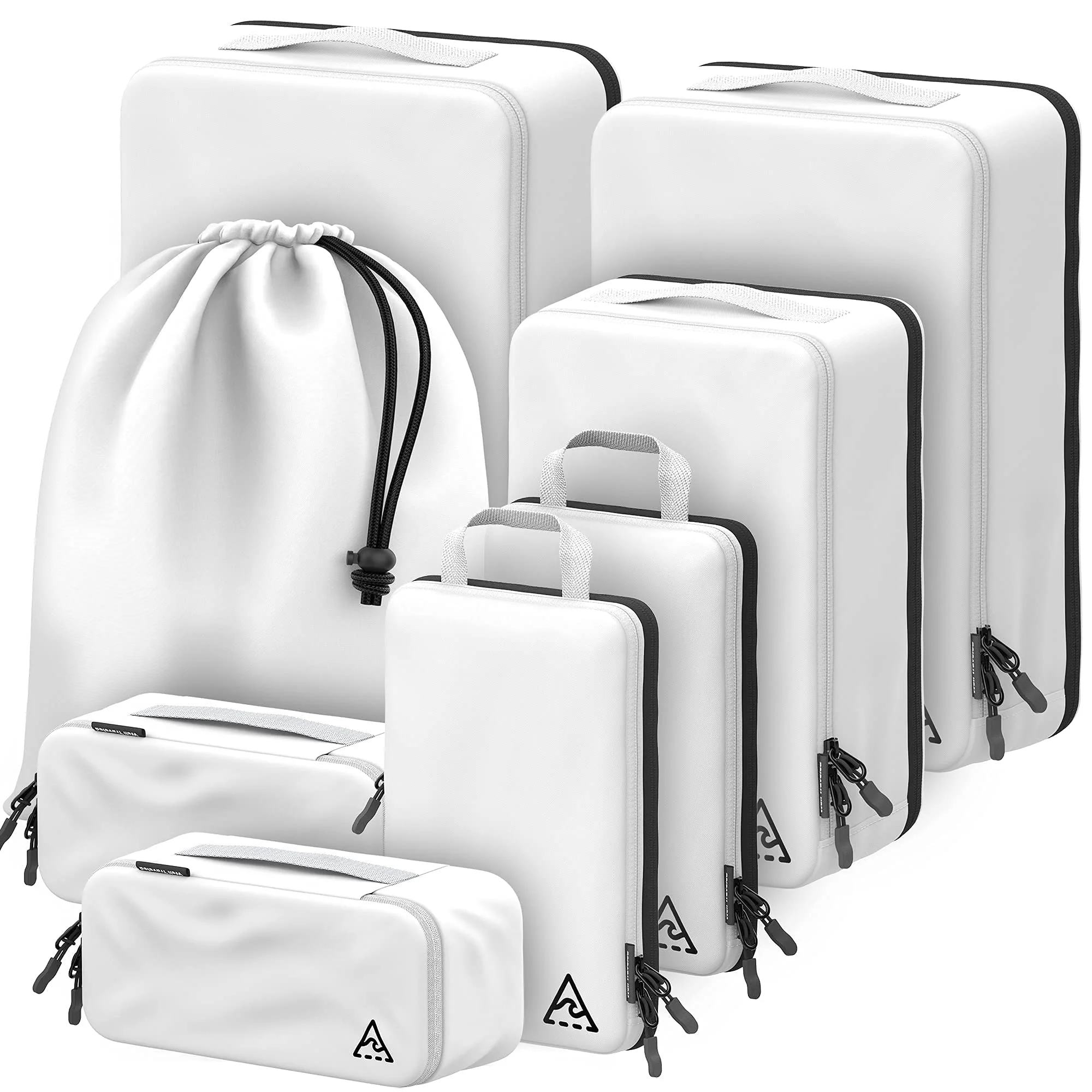 Healthy 8-Piece Deluxe Compression Packing Cubes – Maximize Luggage Space with Double Capacity Design Large Medium Small Travel Set Modern