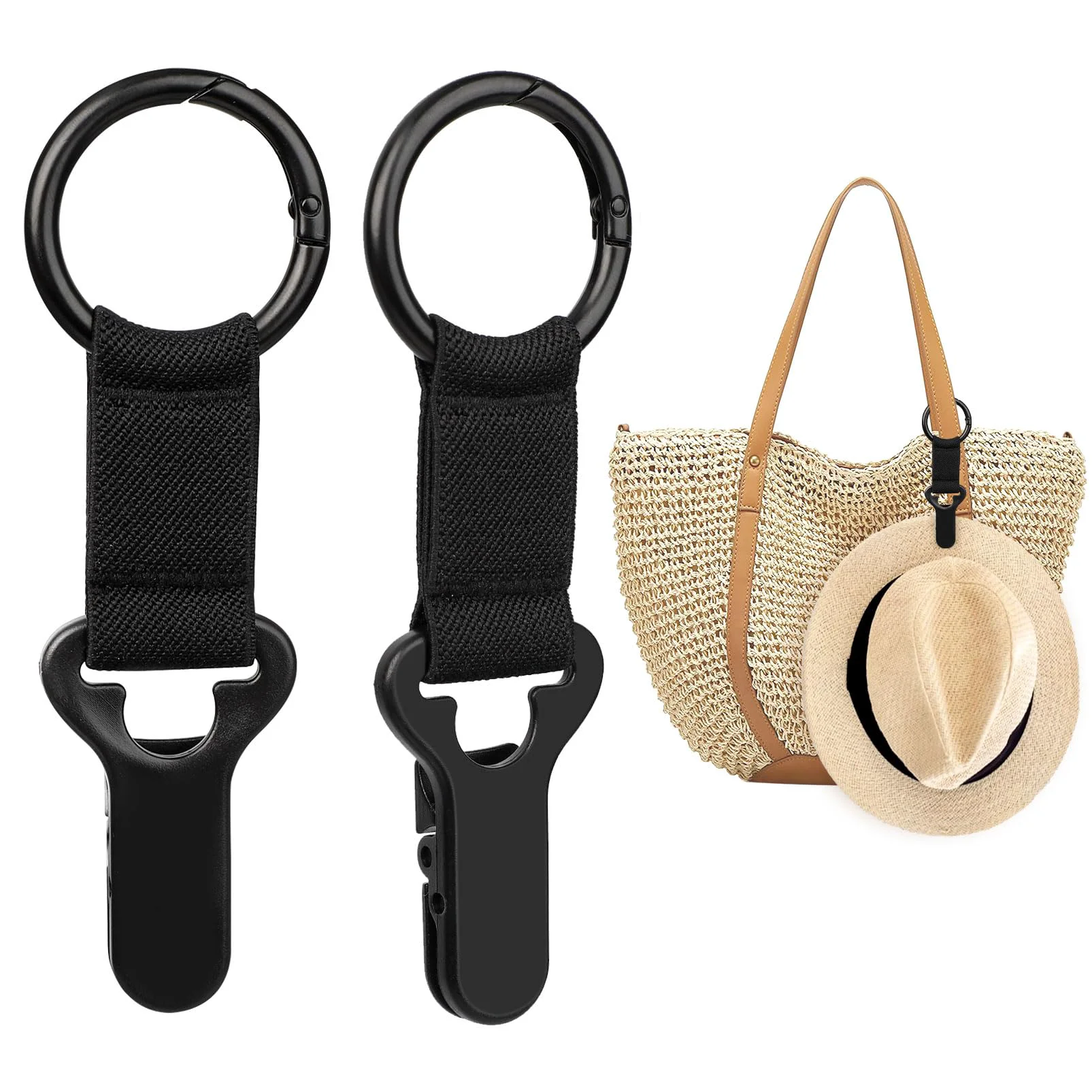 Fashionable Niveaya Hat Clip for Travel Bag – 2 Pack Vacation Beach Cruise Essentials Accessory for Handbags Backpacks Luggage Convenient