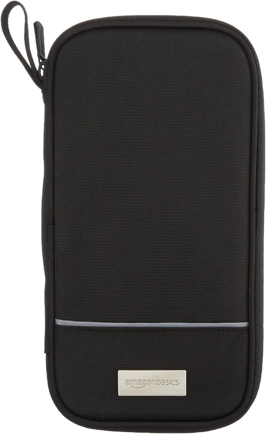 Dependable Amazon Basics RFID-Blocking Passport Wallet – Travel Passport Holder with Zipper Closure Card Slots Pockets Durable Nylon Black 10 x5 Stylish