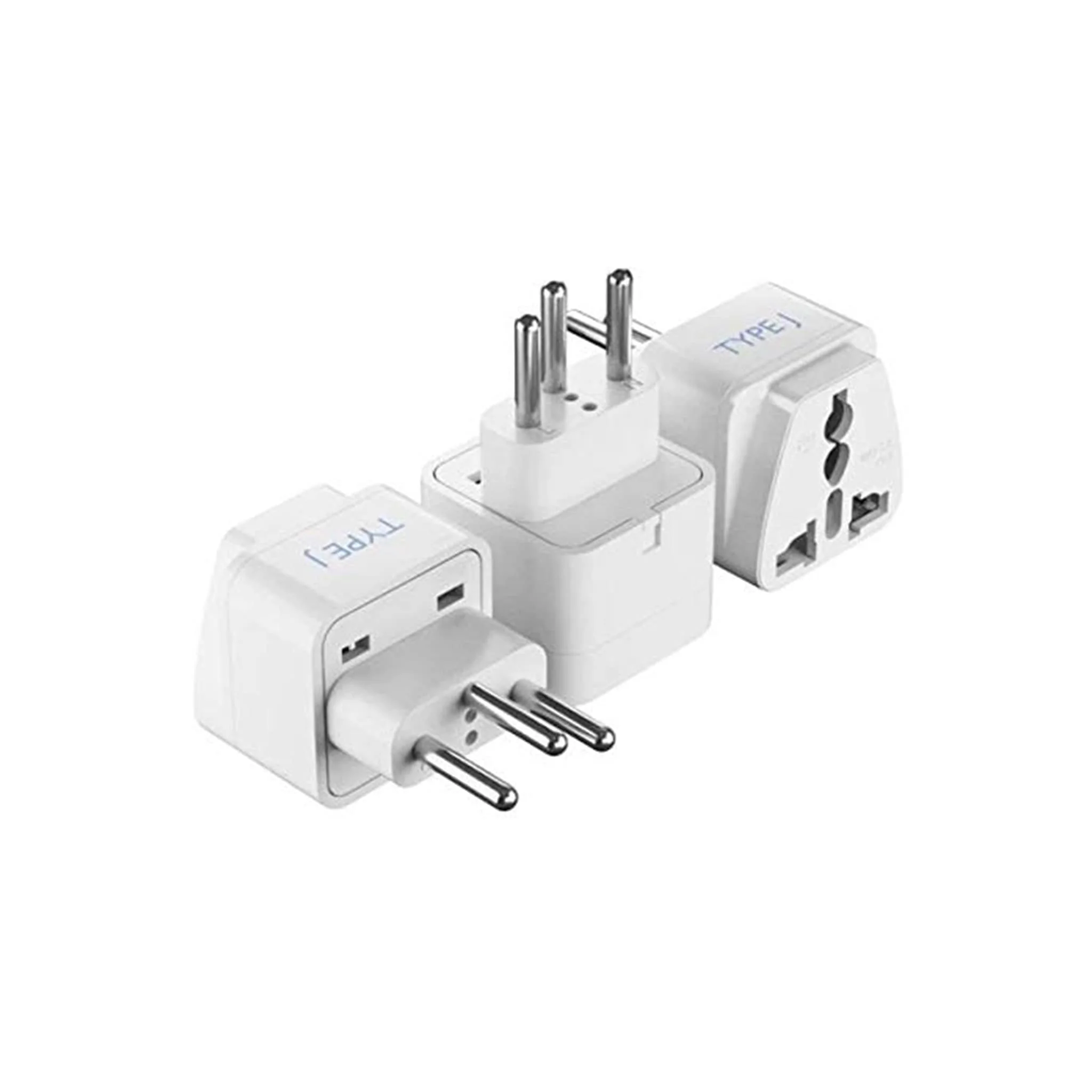 Trusted Ceptics Switzerland Travel Plug Adapter Type J - 3 Pack Grounded Universal GP-11A-3PK Detailed