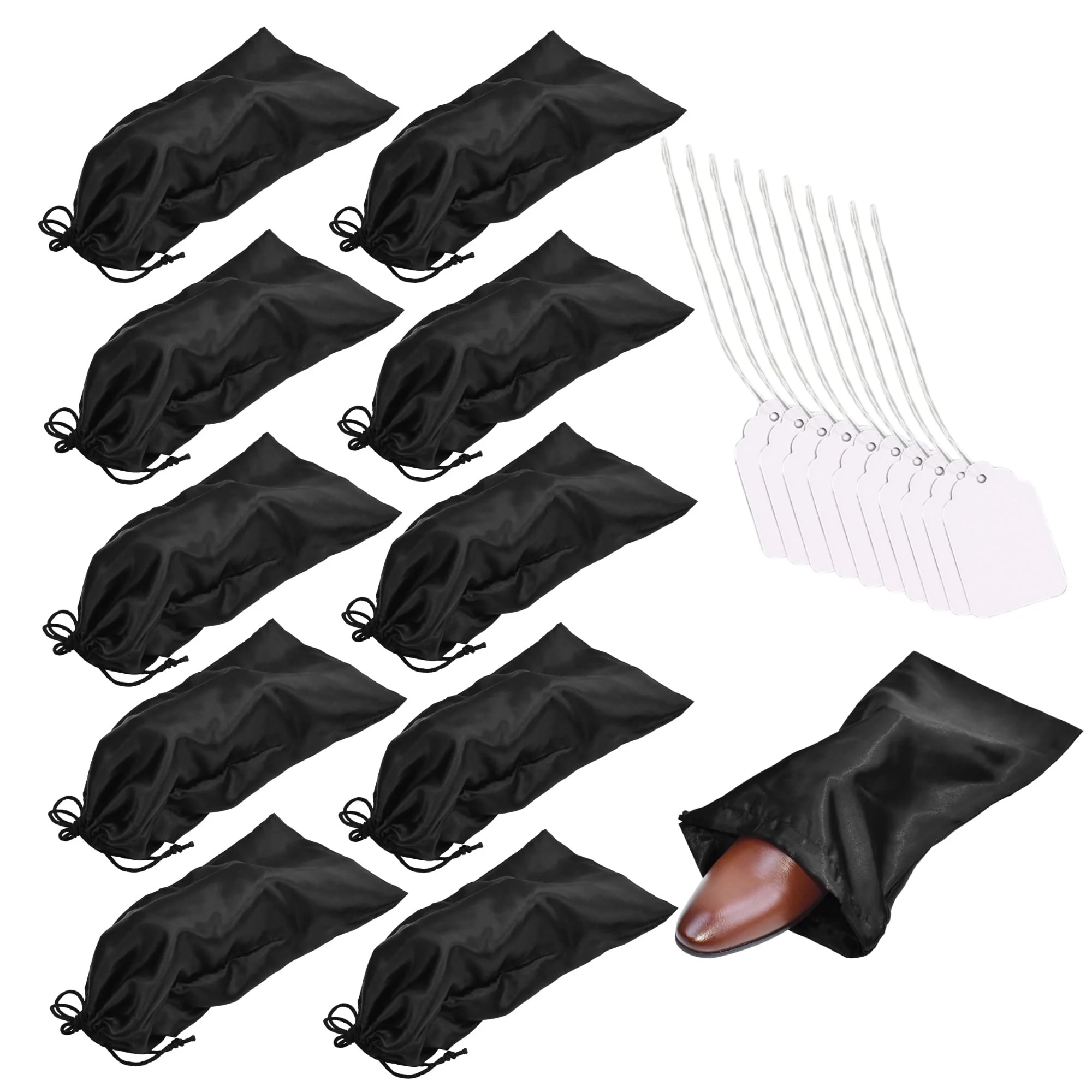 Consistent GONGKANGYUAN 10 Pack Shoe Bags for Travel Satin Fabric Shoe Bag with Drawstring for Men Women Travel Protecting Storing Shoes Premium