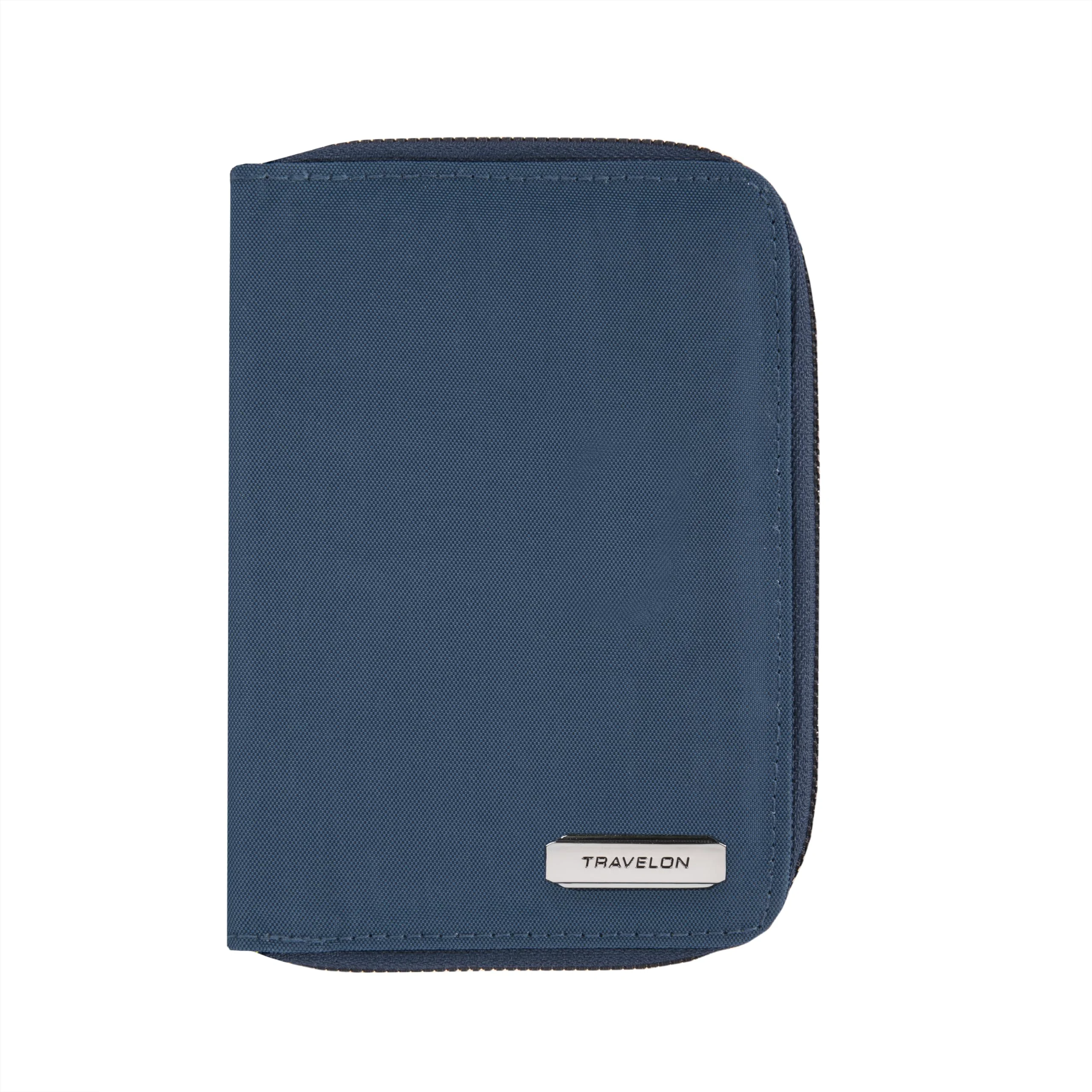 Authentic Travelon RFID Blocking Passport Zip Wallet Crafted