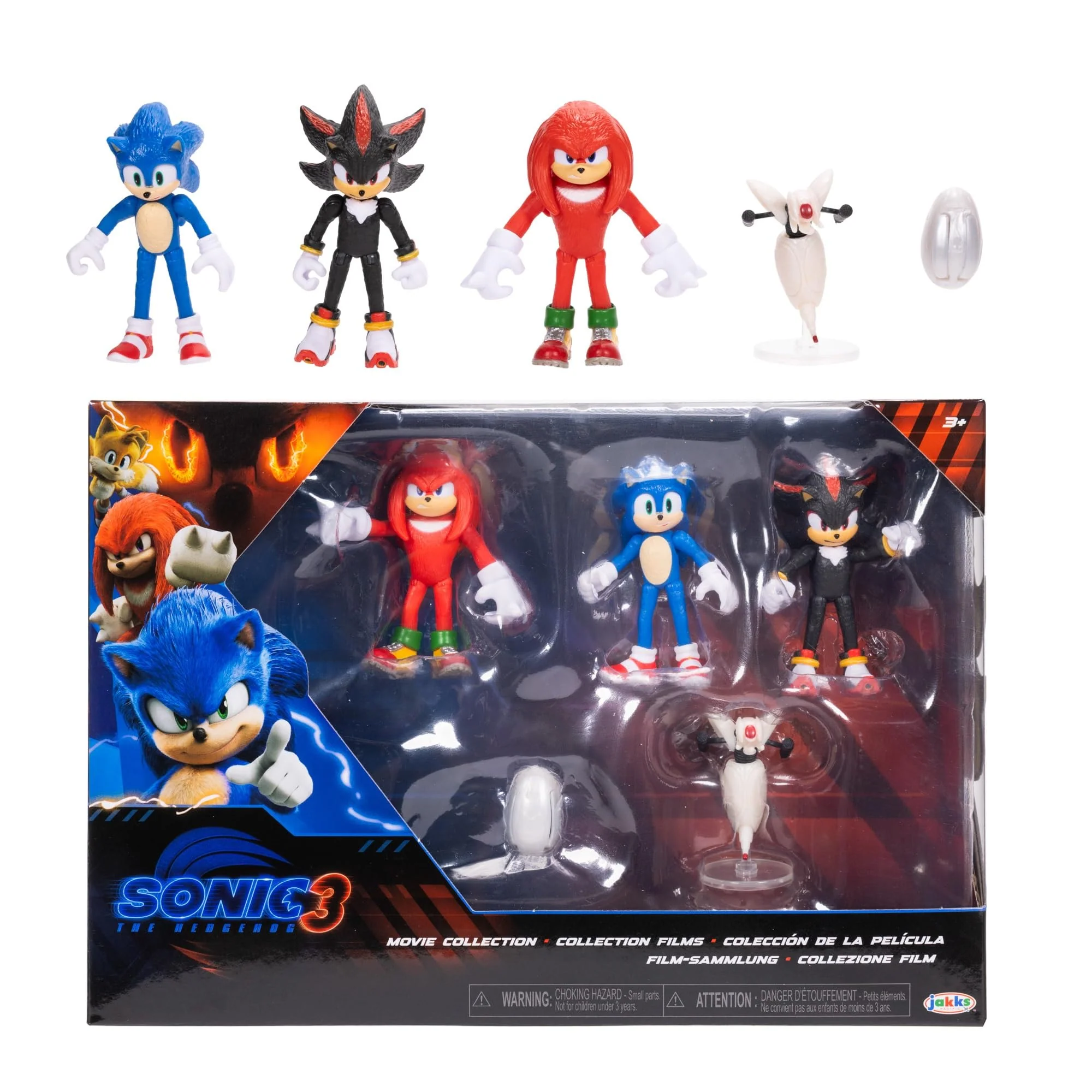 Advanced Sonic 3 Movie Action Figures – 2.5 Collector Multi-Pack with Sonic Knuckles Shadow Buzz Bomber Drone Licensed Toys Expertly Made