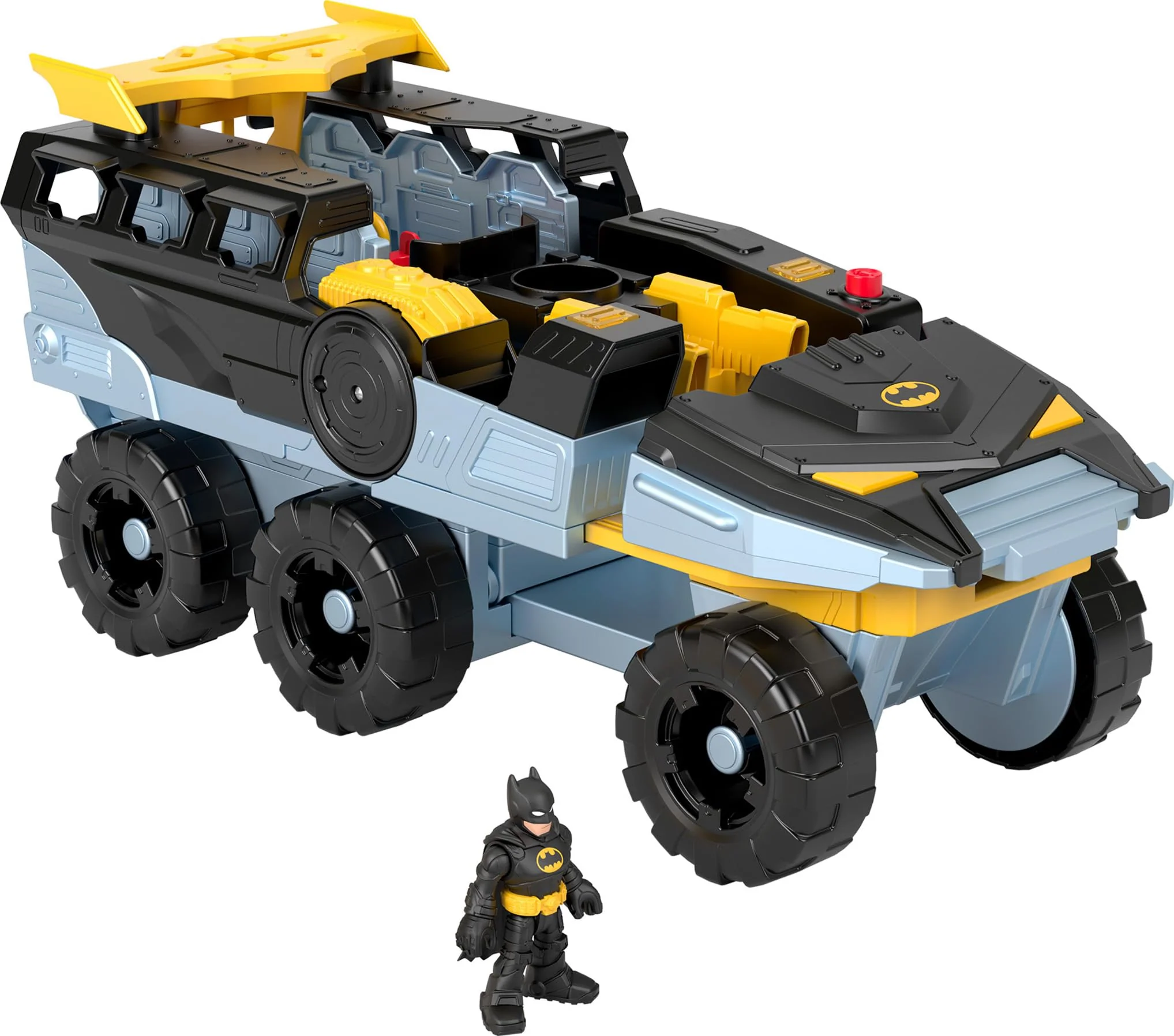 Verified Fisher-Price Imaginext DC Super Friends Batman Toy ing Bat-Tank with Lights Sounds Figure for Pretend Play Kids Ages 3 Years Environmentally Friendly