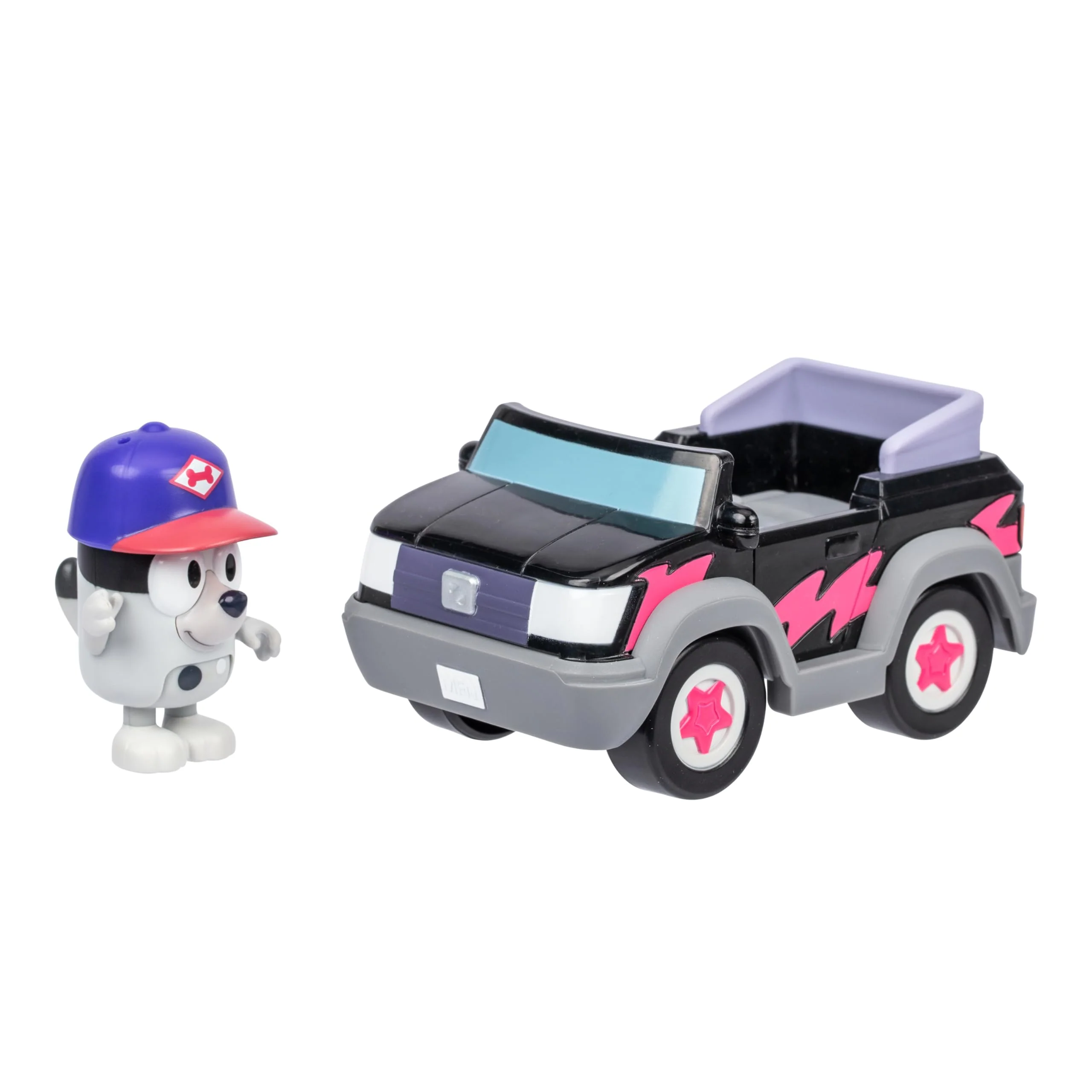 Excellent Bluey Basic Pizza Girls and Muffin Toy Vehicle Interactive Robust Toddler Toy Car with Muffin Figurine Toddler Cars for Ages 3 Consistent