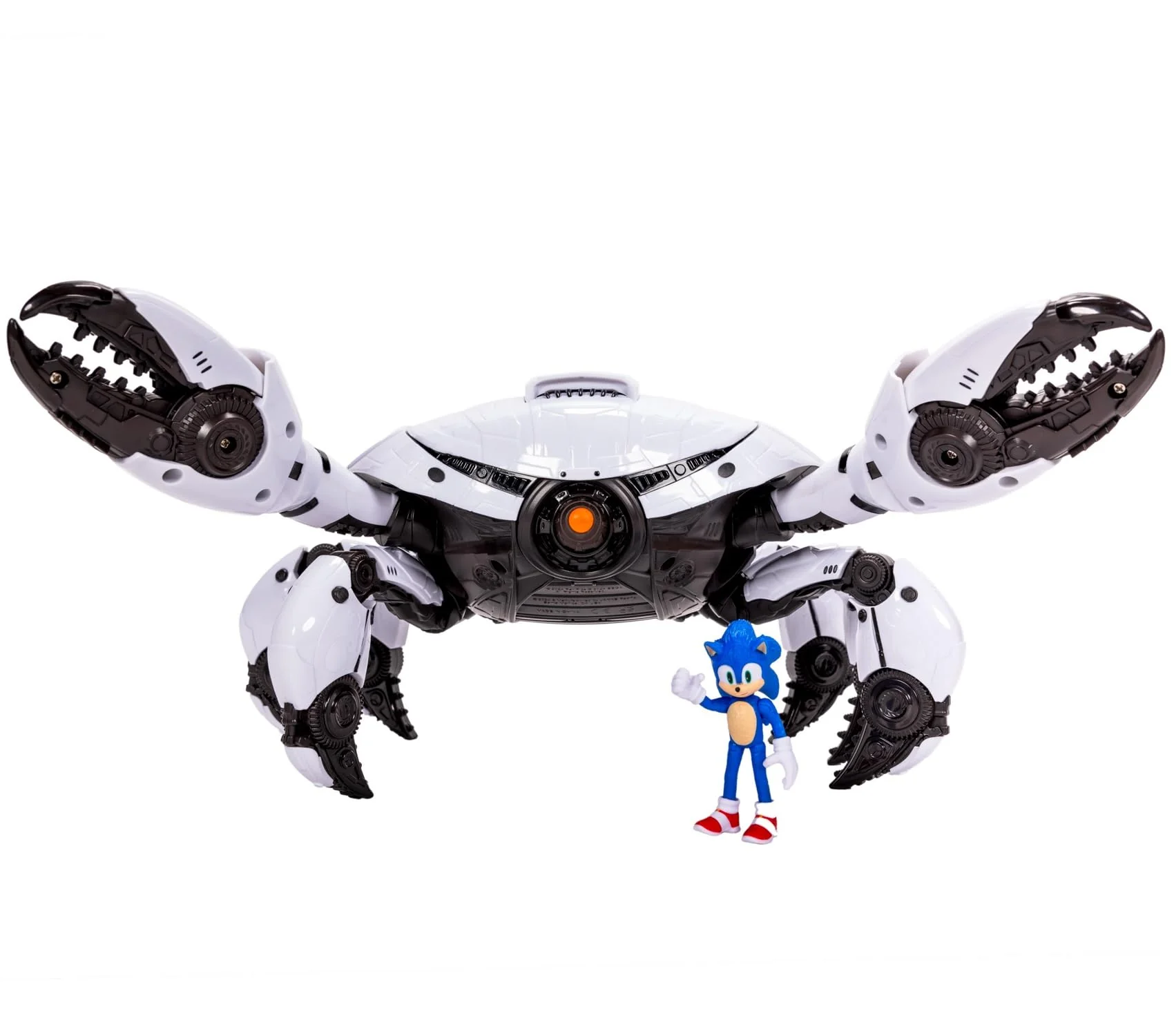 Verified Sonic the Hedgehog 3 Movie Crab Mech Playset – 2.5 Sonic Action Figure with Pinching Claws Licensed Kids Toy Minimalist