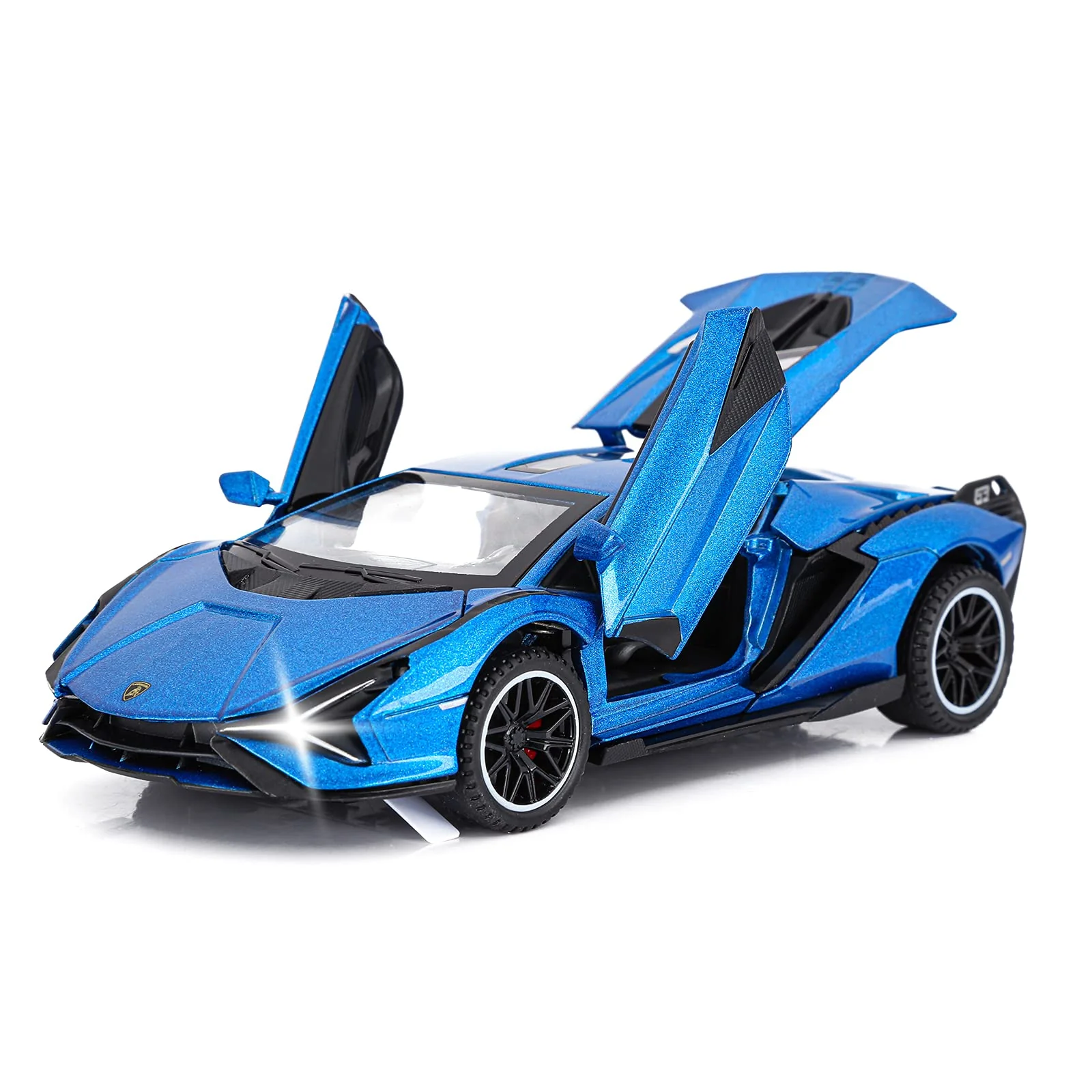 Fashionable SASBSC Lamb Toy Cars Sian Diecast Metal Model Car with Light and Sound Fkp3 Pull Back Car Toys for Boys Age 3 Year Old Blue Environmentally Friendly