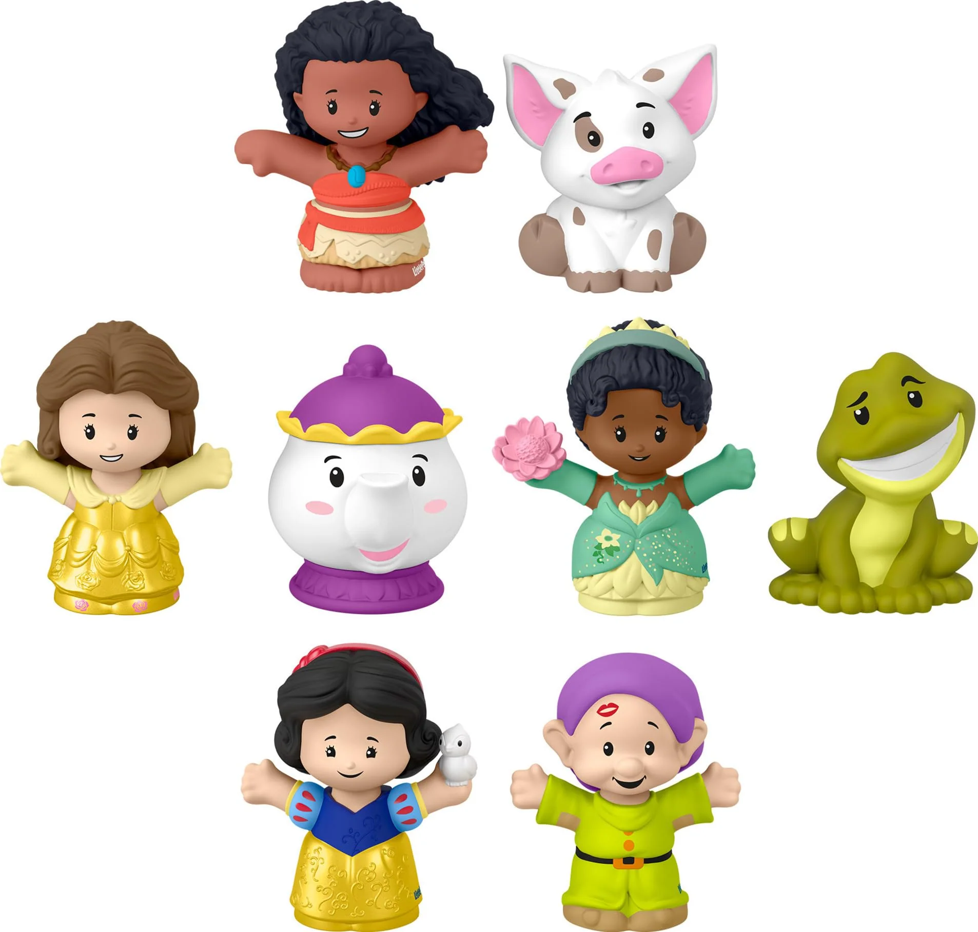 Elite Fisher-Price Little People Disney Princess Story Duos – 8-Piece Toddler Figure Set for Pretend Play Kids Ages 18M Clean