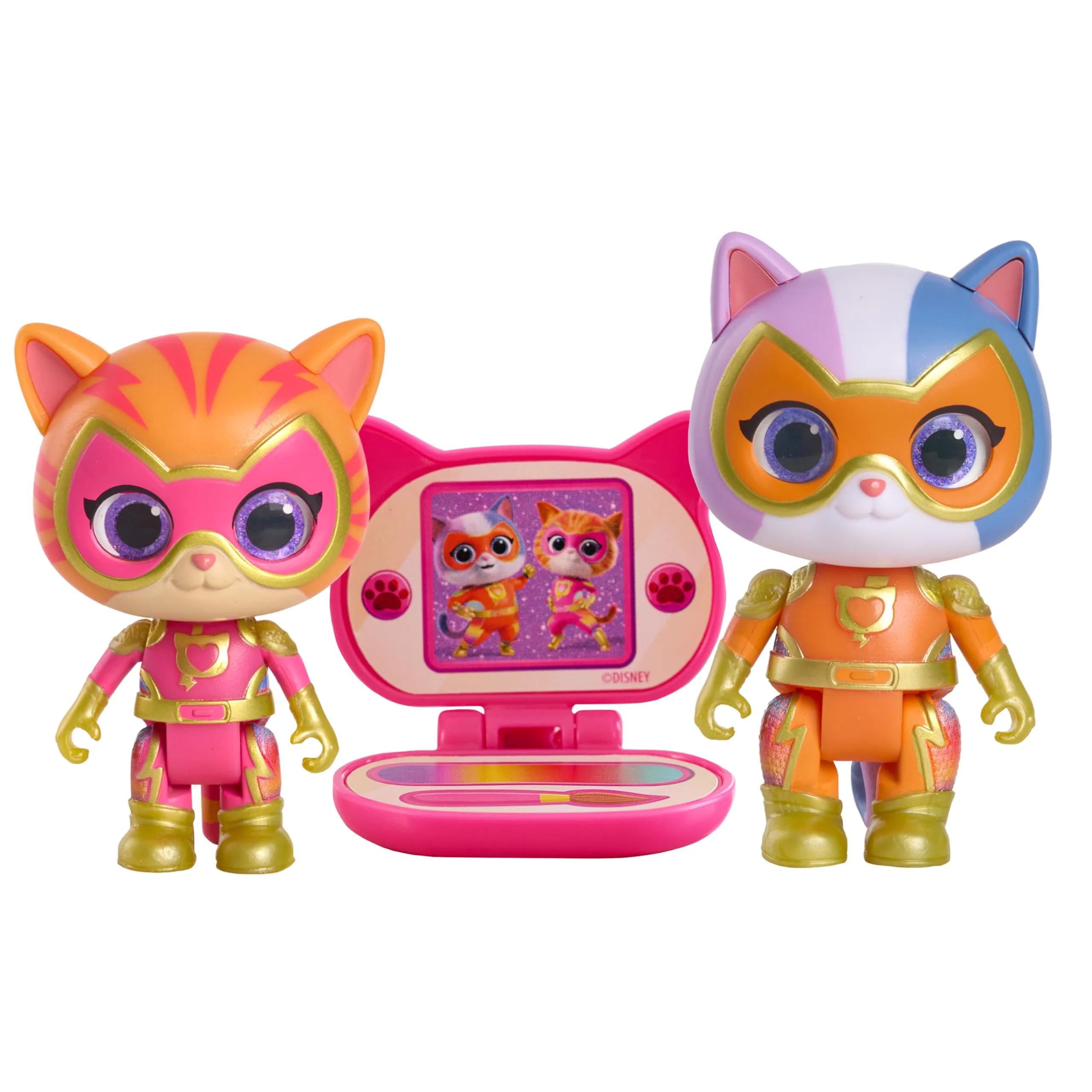Solid Just Play Disney Junior SuperKitties Su-Purr Charged Ginny and Buddy Figure Set Kids Toys for Ages 3 Up Traditional
