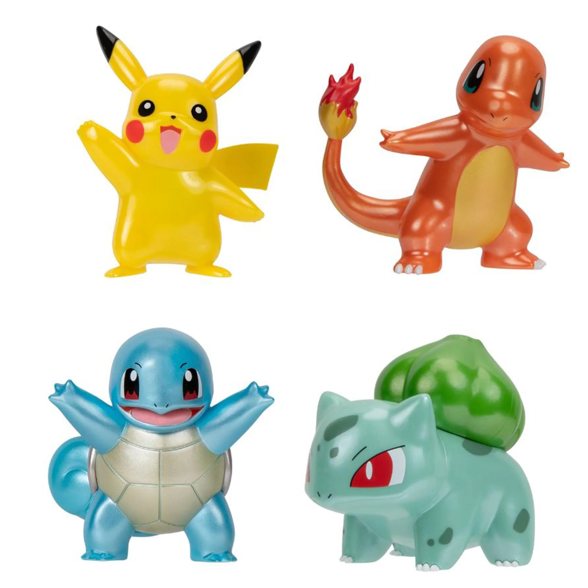Elite Pokémon Select Metallic Battle Pack - Four 3-inch Battle Figures with Special Metallic Finish Superior