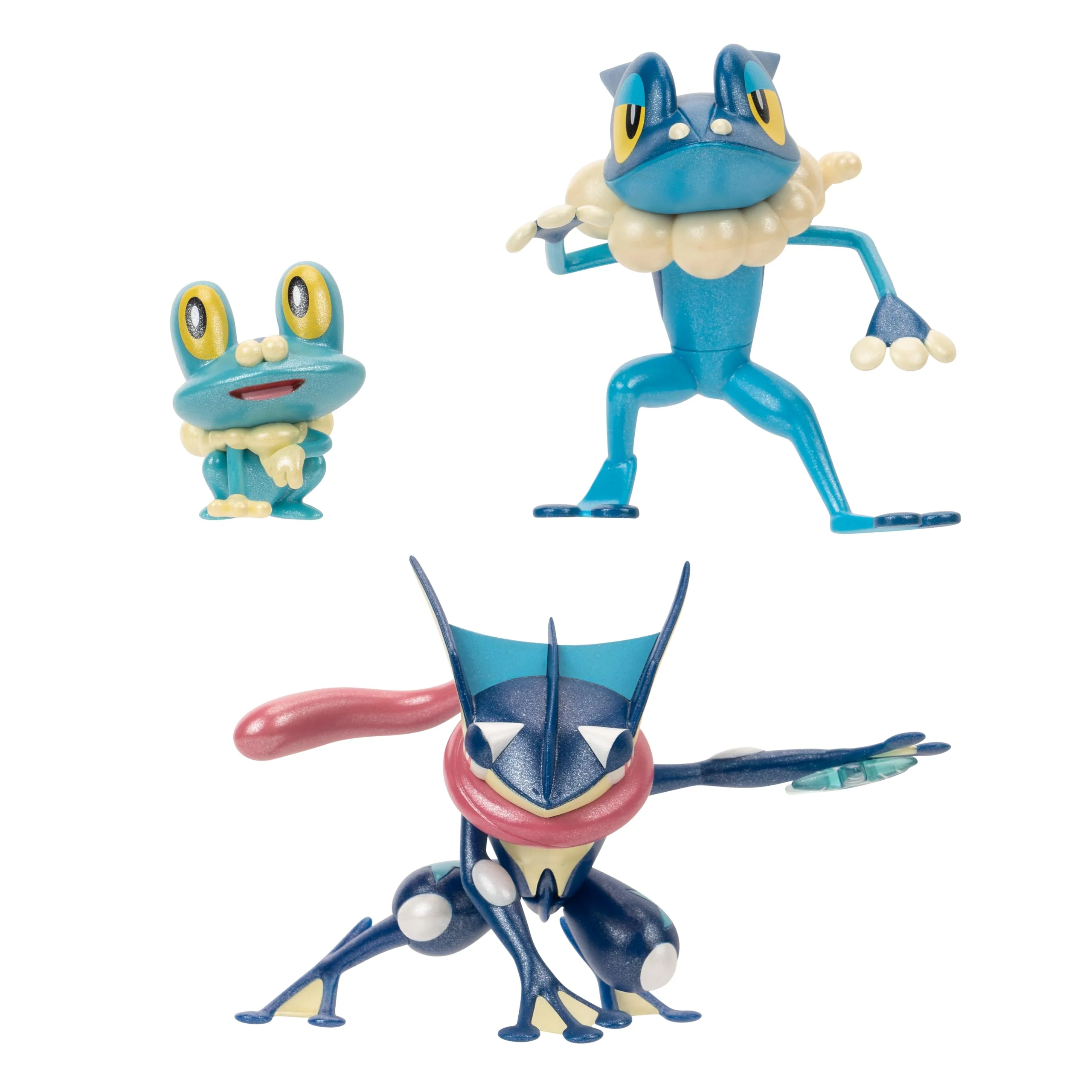 Crafted Pokemon Select Evolution Pack - Features 2-Inch Froakie 3-Inch Frogadier and 4.5-Inch Greninja Battle Figures High-Grade