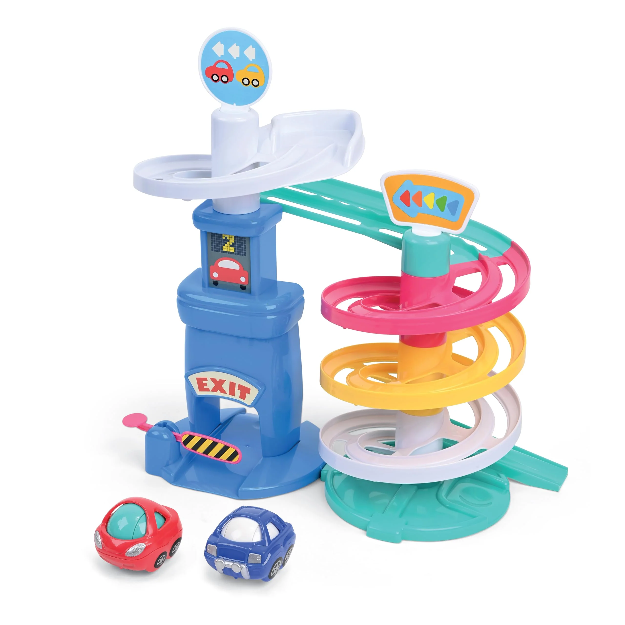 Refined Kidoozie Park 'n Roll Garage - 4-Story Spiral Ramp Parking Fun for Toddlers 18 Months Luxury