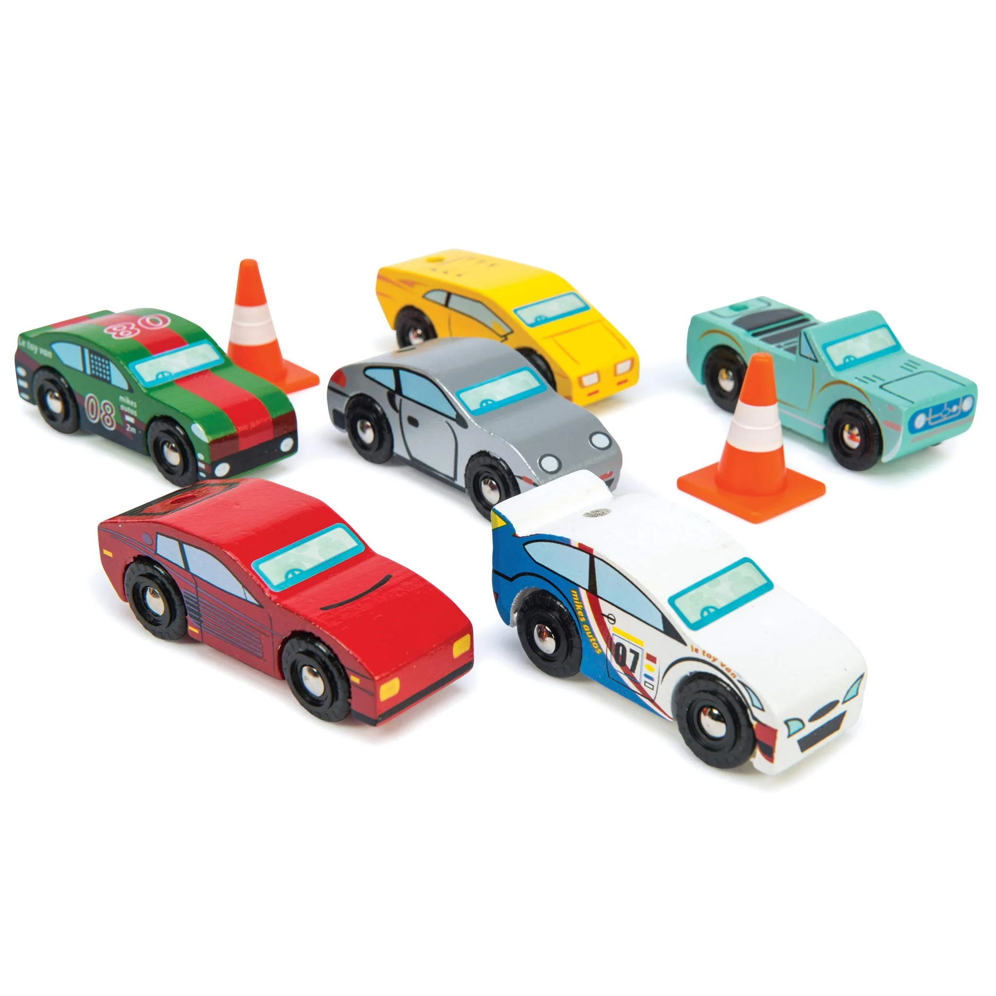 Classic Le Toy Van Motors Planes Garages Montecarlo Sports Cars Premium Wooden Toys for Kids Ages 3 Years Up Long-Lasting