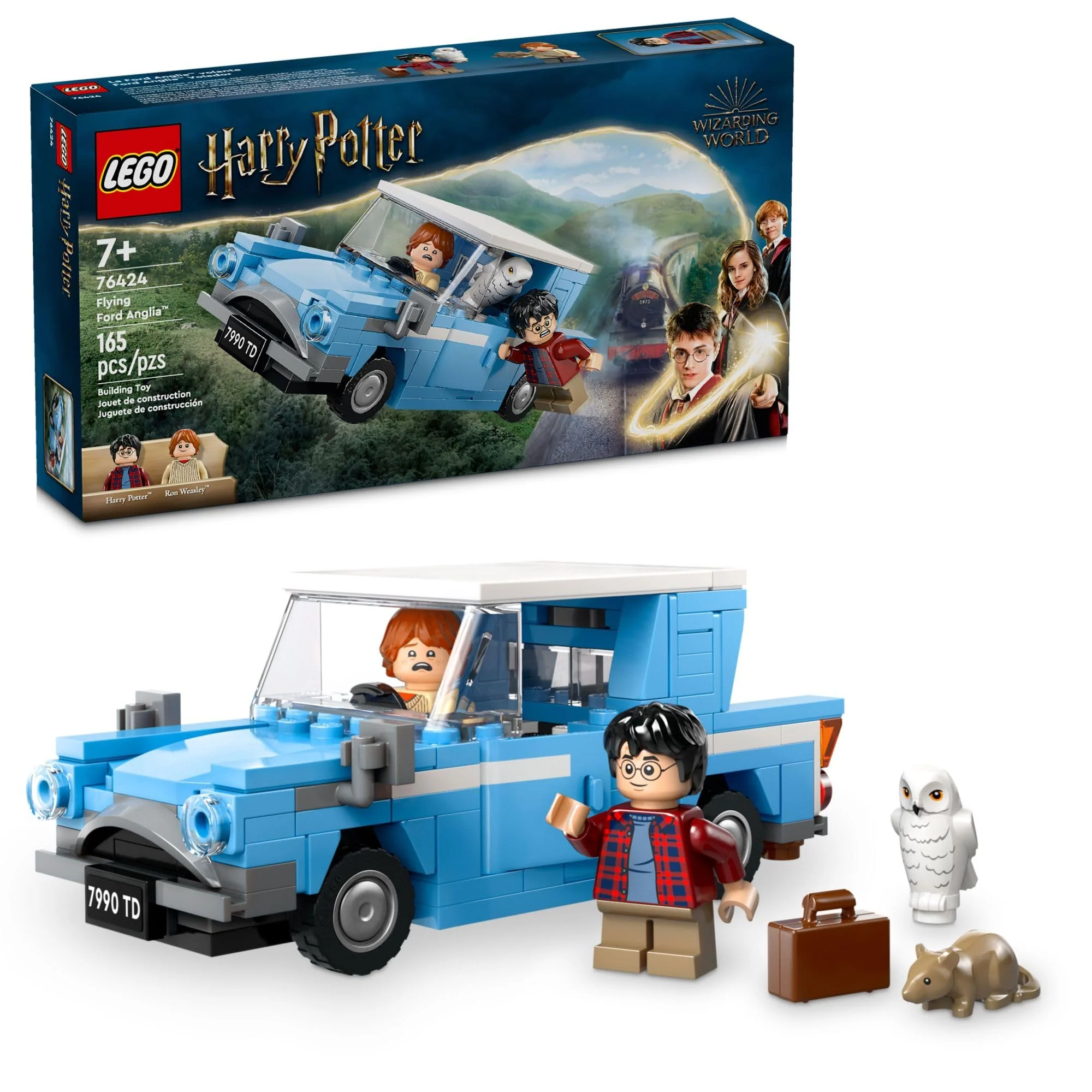 Effective LEGO Harry Potter Flying Ford Anglia 76424 Buildable Car Toy with 2 Minifigures Fun Playset Gift for Kids Boys Girls Fans Ages 7 Unique