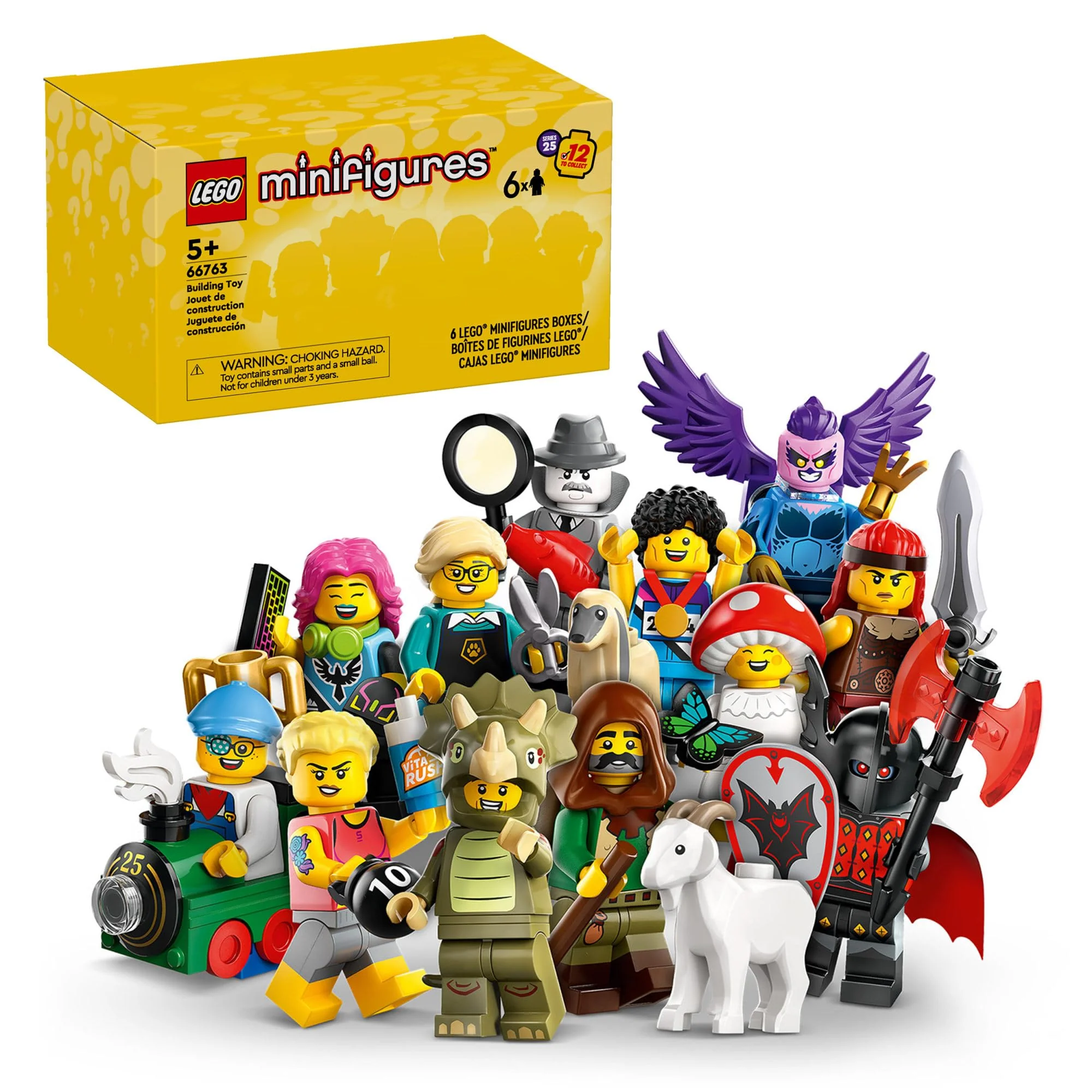 Comfortable LEGO Minifigures Series 25 6 Pack Mystery Blind Box Includes 6 Surprise Minifigures Collectible Gift for Boys Girls and Kids Ages 5 and Up 66763 High-End