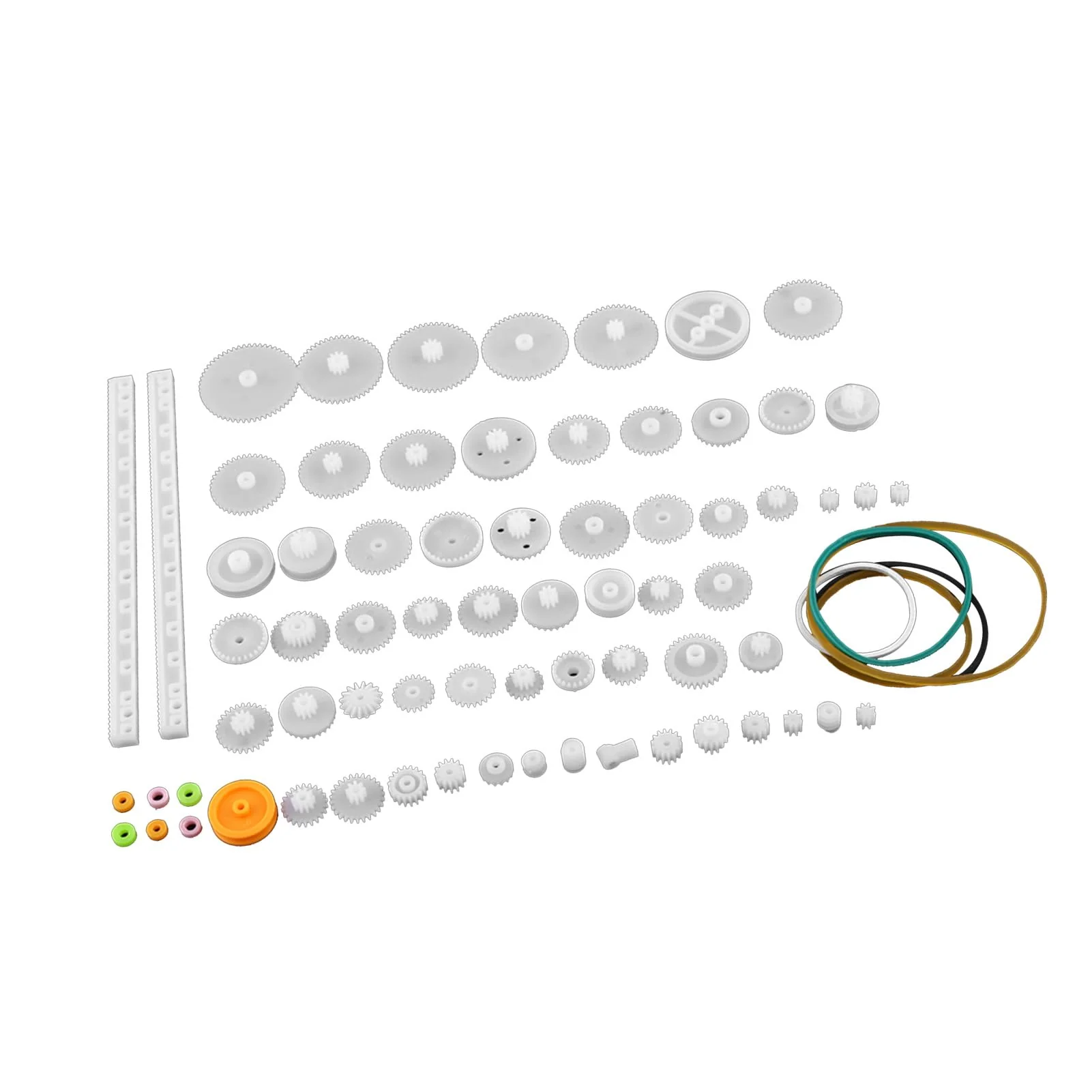 Clean Hilitand 75-in-1 Plastic Gears Pulley Belt Worm Kits – DIY Gear Set for Robot Motor Car Toy Parts Solid