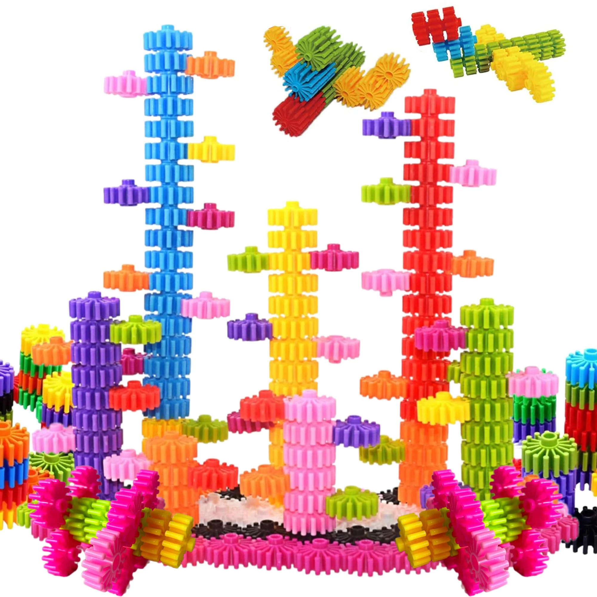 Certified KAKATIMES STEM Gear Building Blocks – Educational Interlocking Construction Playset for Kids to Boost Creativity Problem-Solving Eco-Friendly