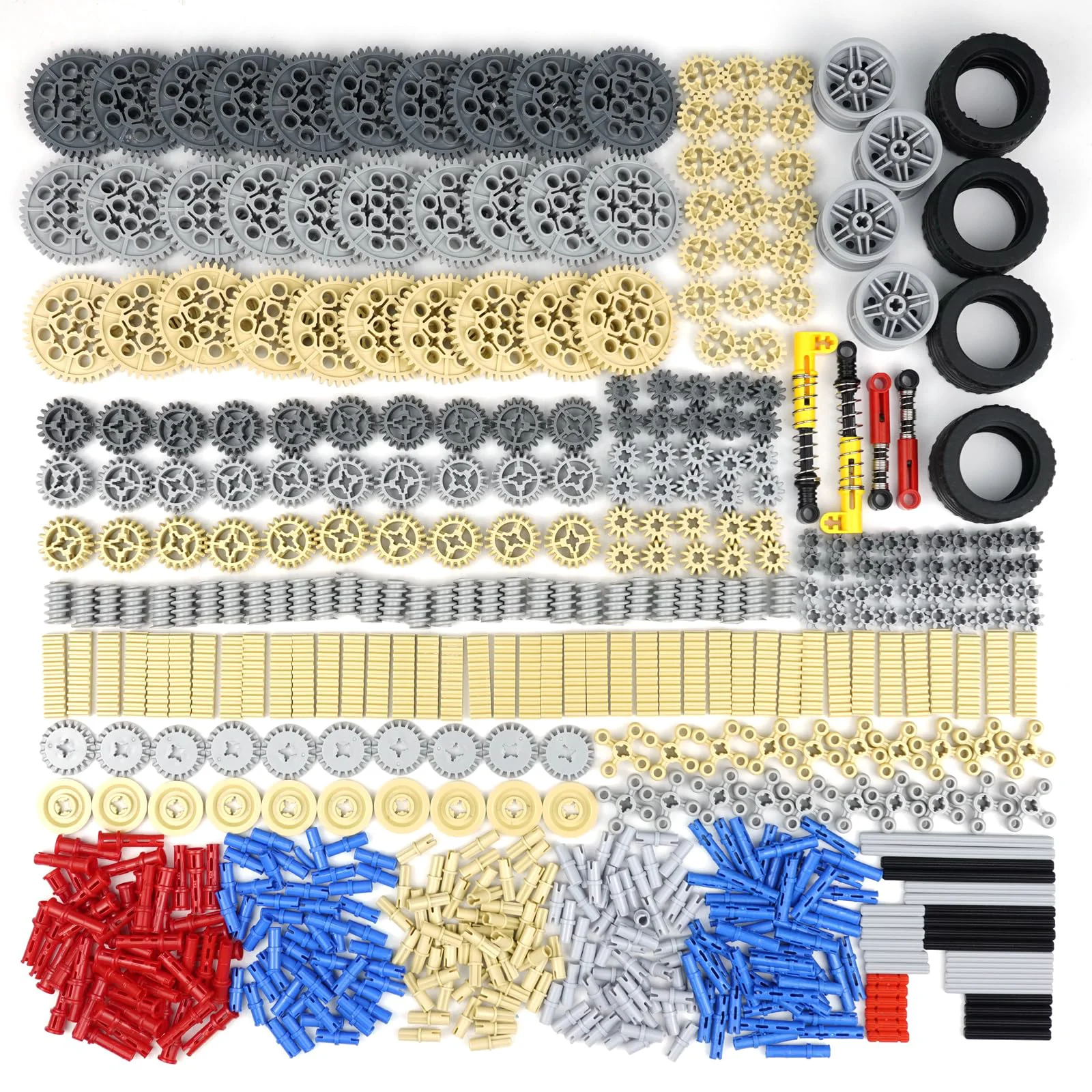 Superior Gears and Wheels Axles Kits Sets Compatible with Technical Parts Pieces 652pcs Car Bulk Parts Engine Kit Building Blocks Accessories Children Toys Responsible
