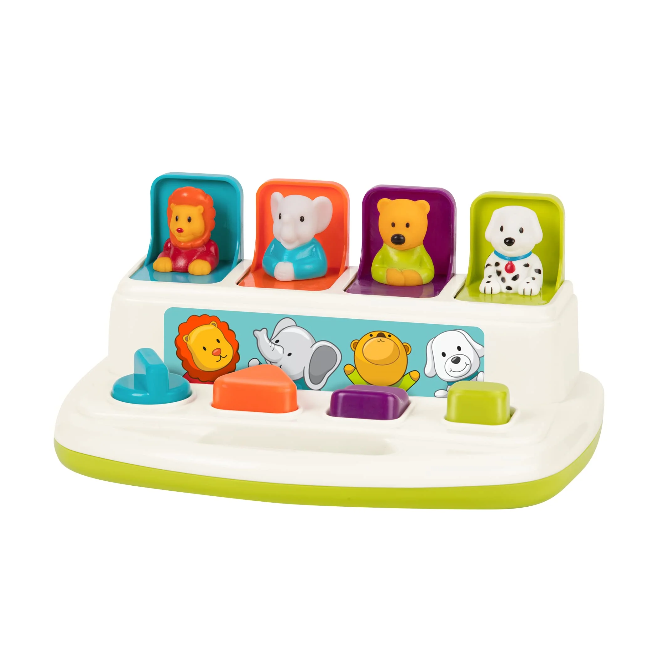 Artisan Battat – Cause – And – Effect Toy – Developmental Toy With Buttons Colors – Color Sorting Animal Toys – For Kids Toddlers Babies – 18 Months – Pop – Up Pals Eco-Friendly