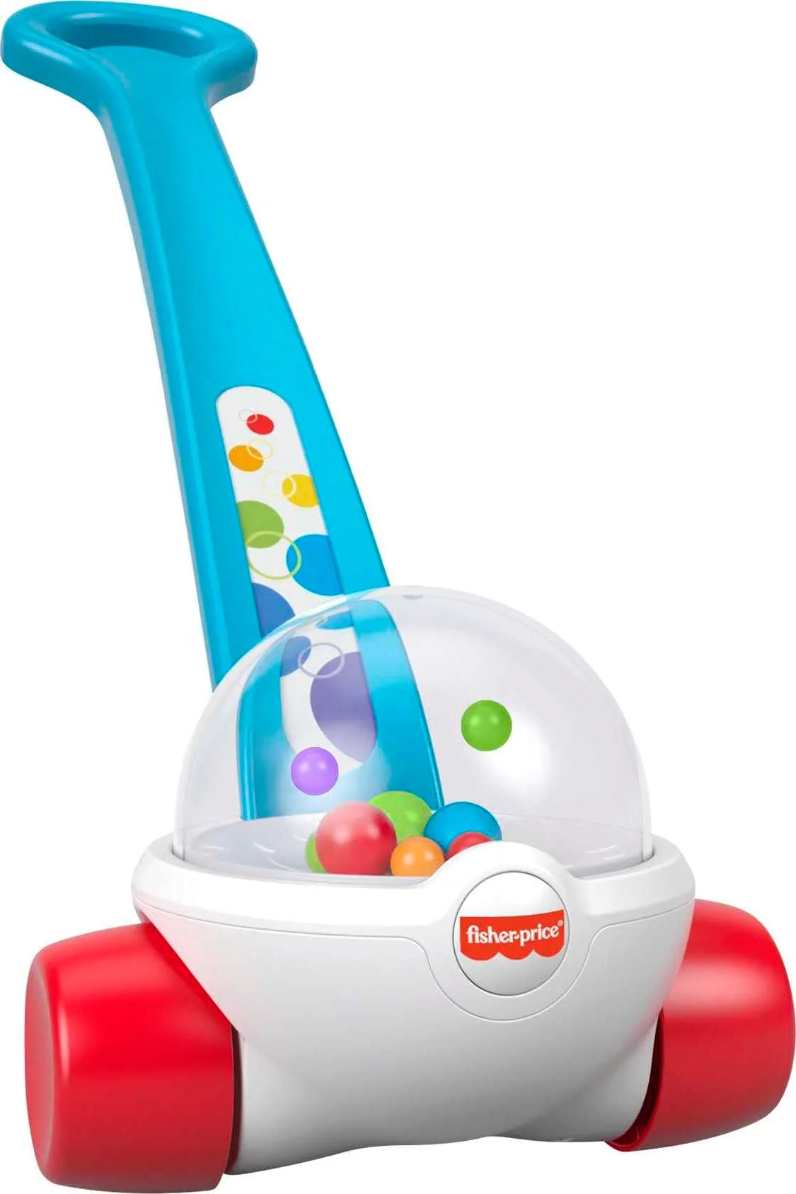 Crafted Fisher-Price Baby Toddler Toy Corn Popper Blue Push-Along with Ball-Popping Action for Infants Ages 1 Years 2-Piece Assembly Official