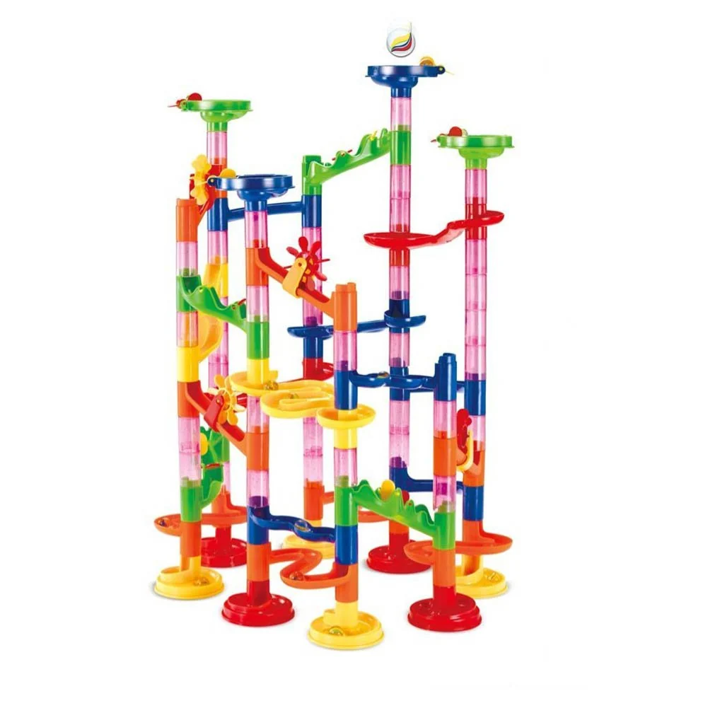 Comfortable Jollymap Race Coaster 105pcs Marble Run Set – Construction Building Blocks Maze Toy for Kids Fun Marble Track Racing Playset Organic
