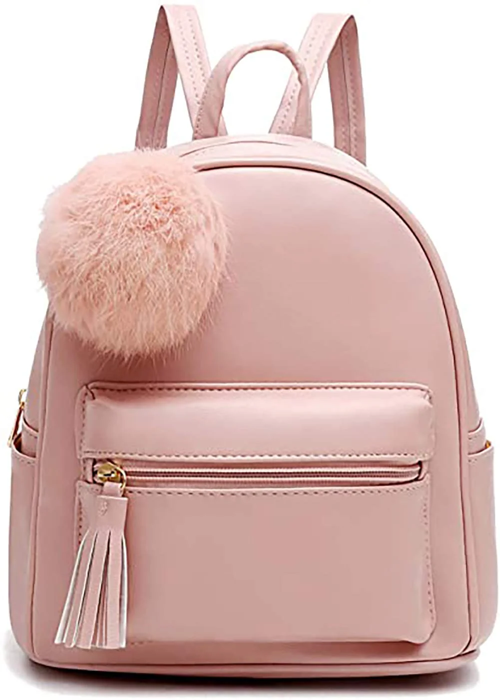Easy-to-Use IHAYNER Mini Backpack Purse for Girls Teens Women Purses PU Leather Pom Backpack Shoulder Bag Eco-Friendly