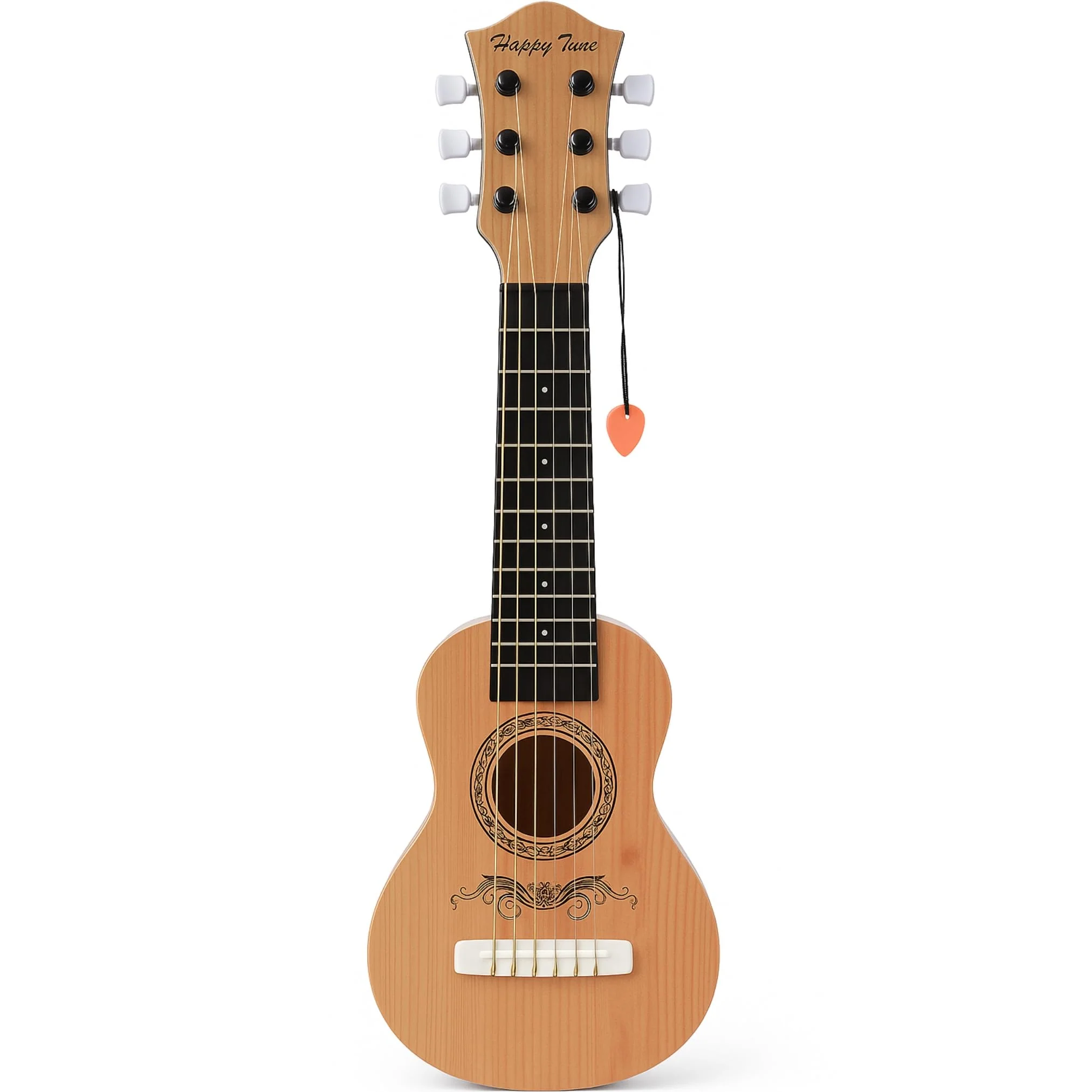 Convenient 23 Acoustic Guitar Kids 6 String Toy Guitar - istic Steel Strings - Beginner Practice First Musical Instrument for Children Toddlers Natural Casual