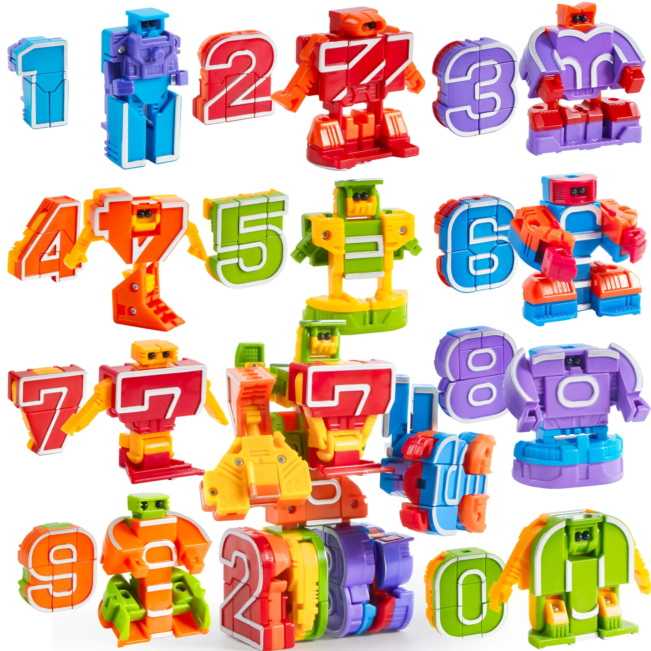 Eco-Friendly JOYIN 10PCS Number Bots – Educational Action Figure Learning Toys Fun Birthday Christmas Gifts for Kids Boys Girls Ages 3–6 Exceptional