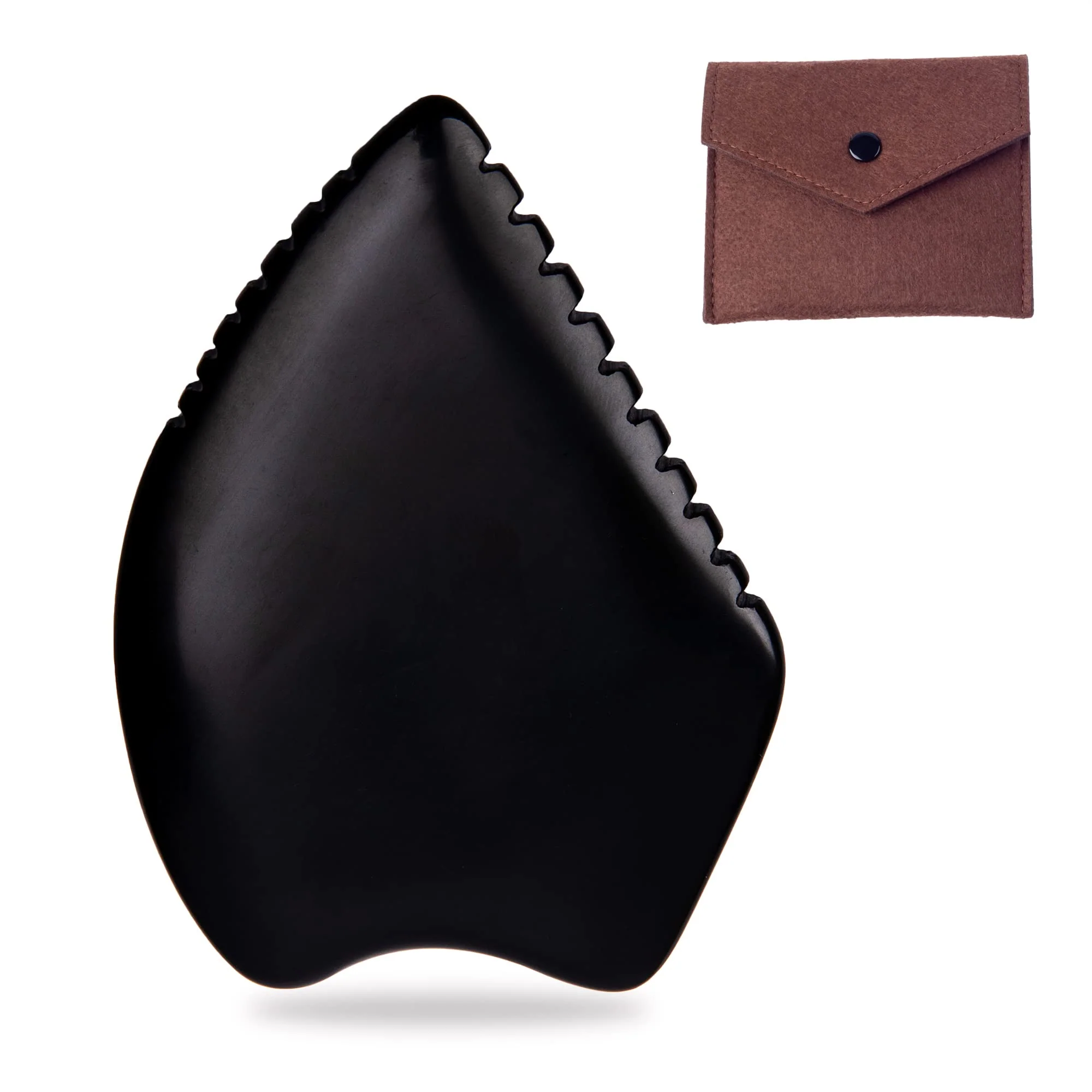 Unique Yuanchupin Gua Sha Facial Massage Tool – BianStone Face Body Tool for Lymphatic Drainage Sculpting Relaxation with Upgraded Tooth Edge Trendy