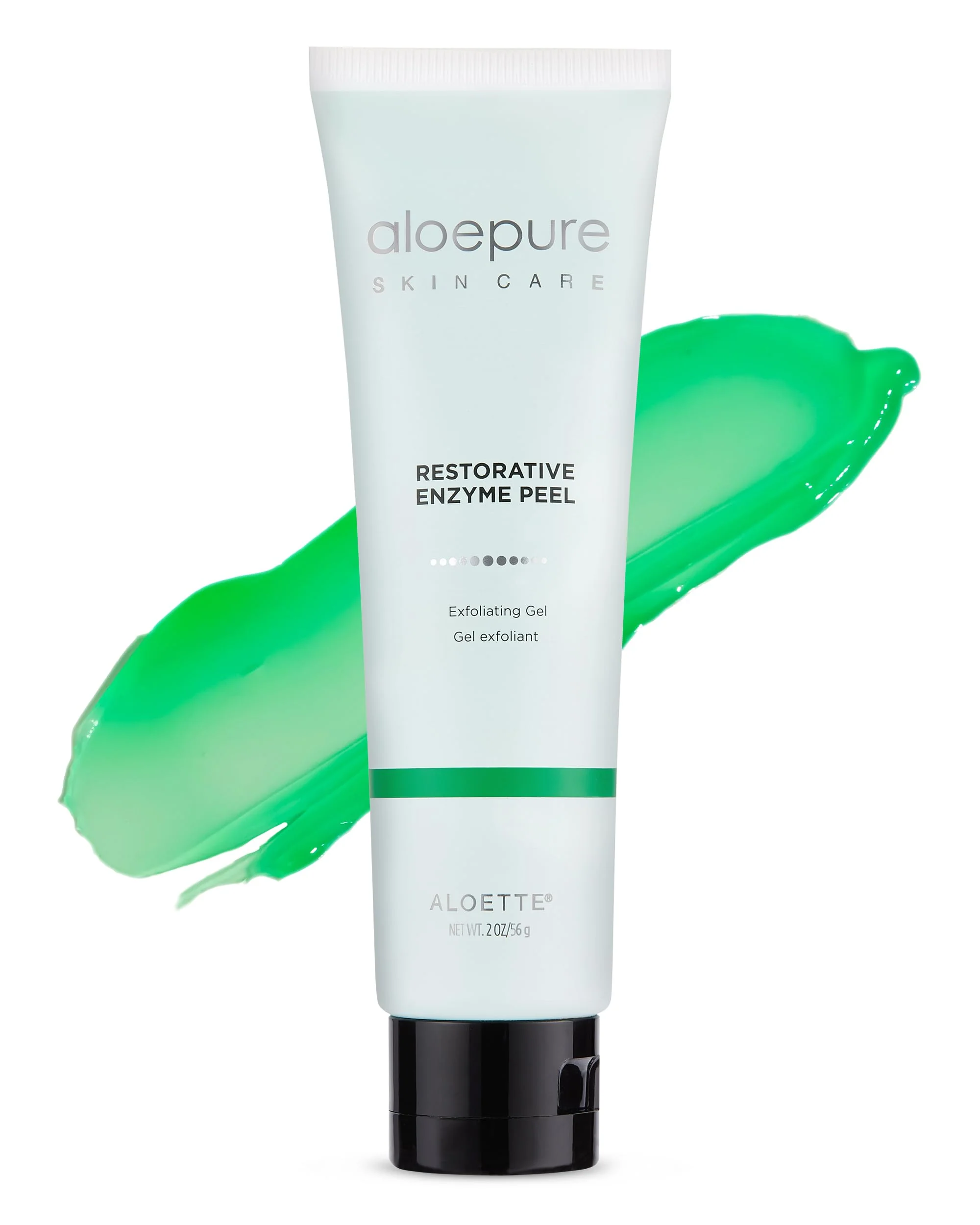 User-Friendly Aloette Restorative Enzyme Peel Gel 2 oz – Exfoliating Facial Peel with Aloe Vera for Hydrated Smooth Skin Gentle Glycolic Acid Trendy
