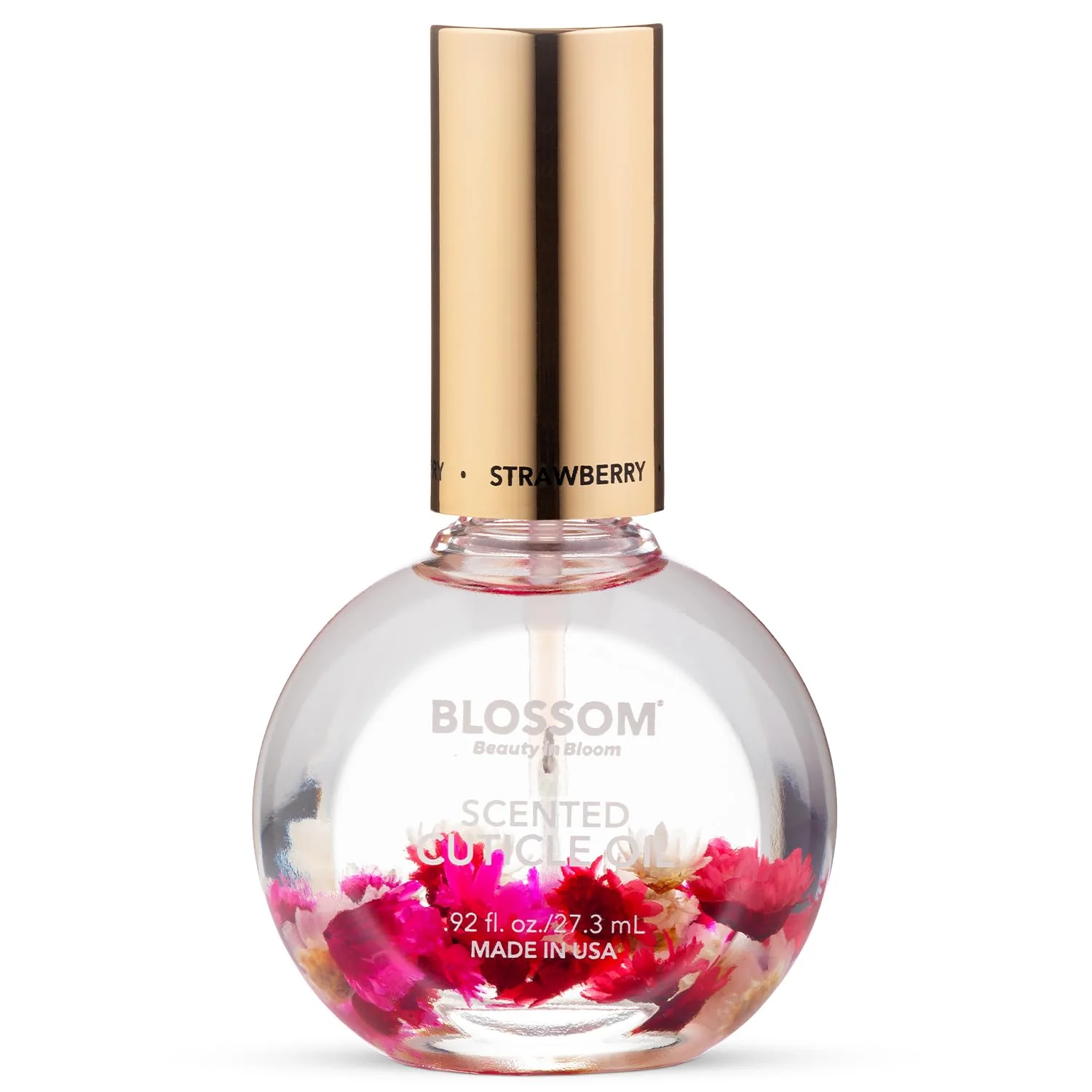 Comfortable Blossom Cuticle Oil for Nails Hydrating Moisturizing Scented Nail Care with Flowers Made in USA Strawberry 0.92 fl oz Genuine