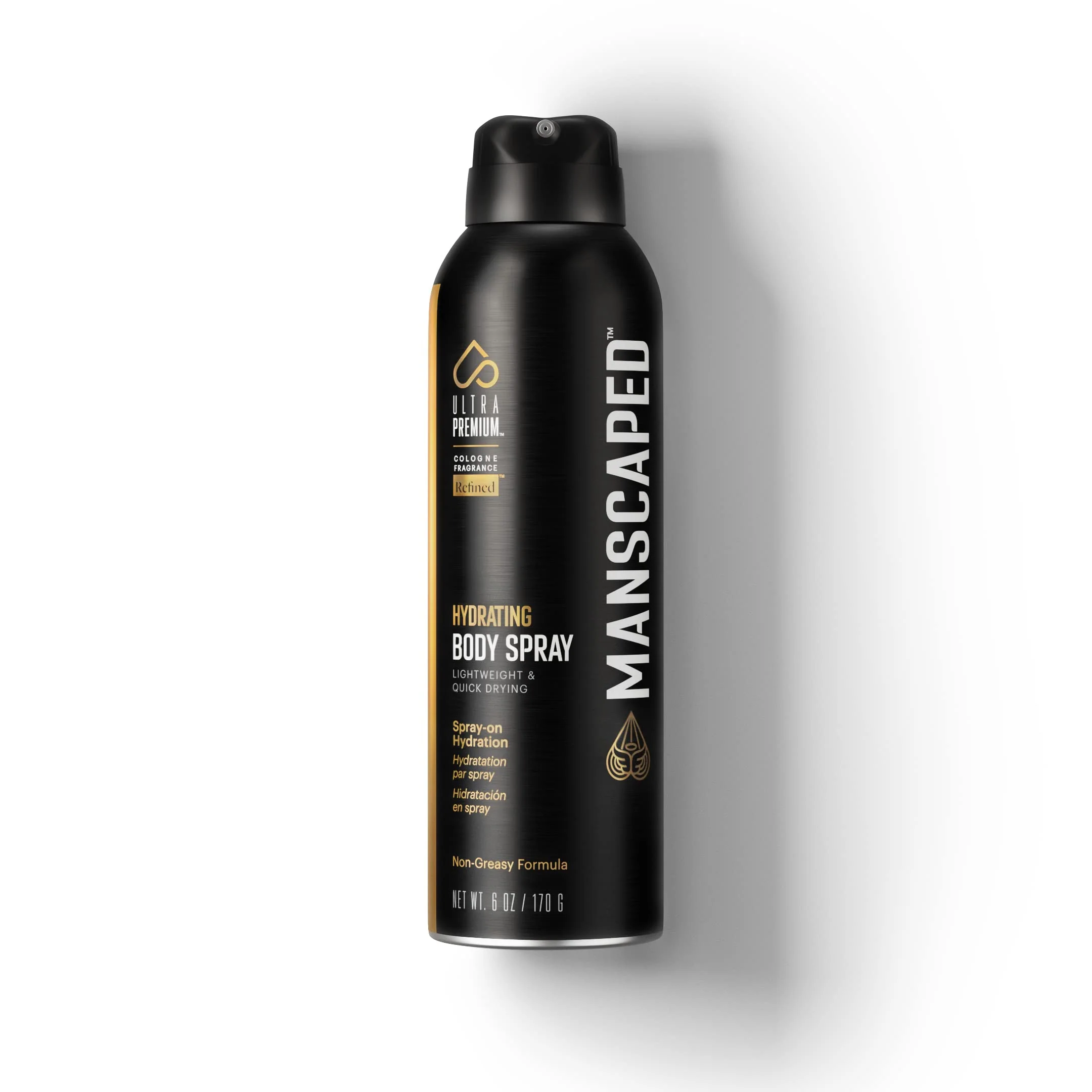 Advanced MANSCAPED® UltraPremium Hydrating Body Spray Non-Greasy Quick Drying Spray-On Moisturizer Formula with Red Algae and Hyaluronic Acid Top-Quality