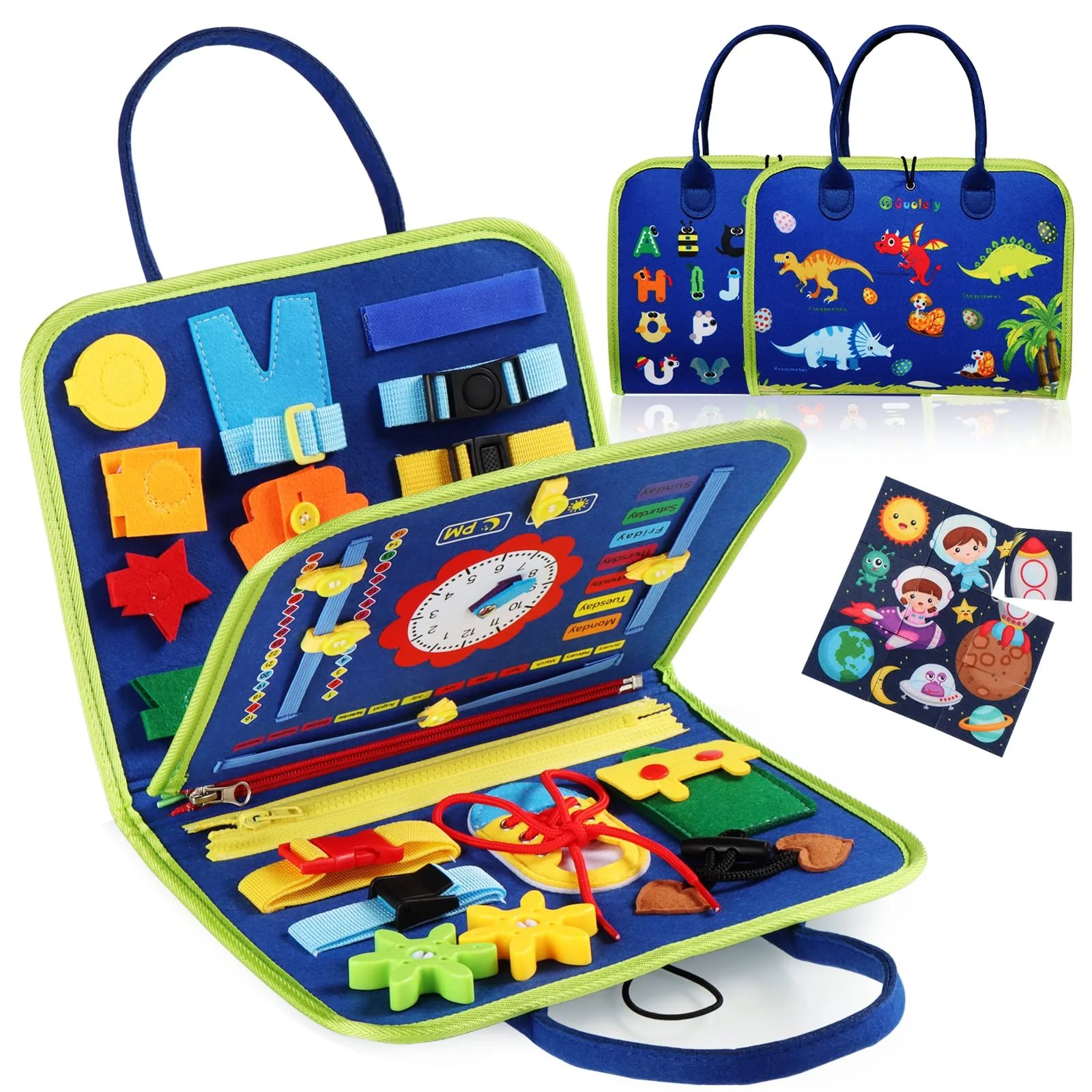 Premium Guolely Busy Board Montessori Toy Sensory Activity Board for Toddlers 1–4 Fine Motor Skill Development Travel Toy Gift for Boys Girls Premium Material