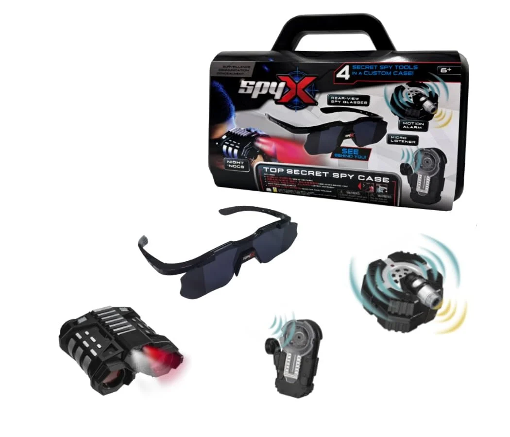 Clean SpyX Top Secret Spy Case Junior Secret Agent Kit with Night Vision Motion Alarm Spy Glasses Ages 6-12 Prestigious