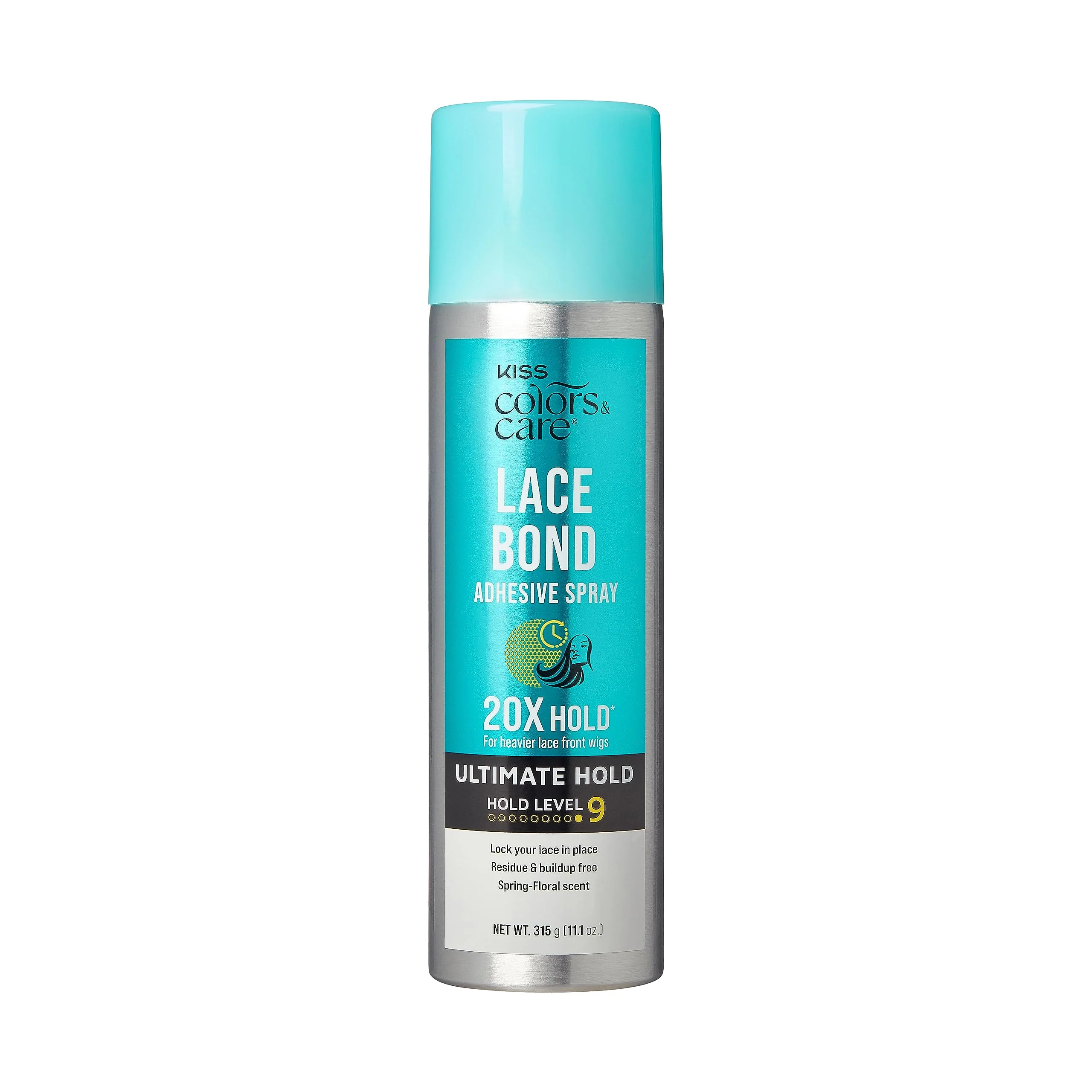 Verified KISS Colors Care Lace Bond Adhesive Spray – 11.1 oz Hold Sweat Water-Resistant Fast-Drying Super Secure for Lace Frontals Trendy