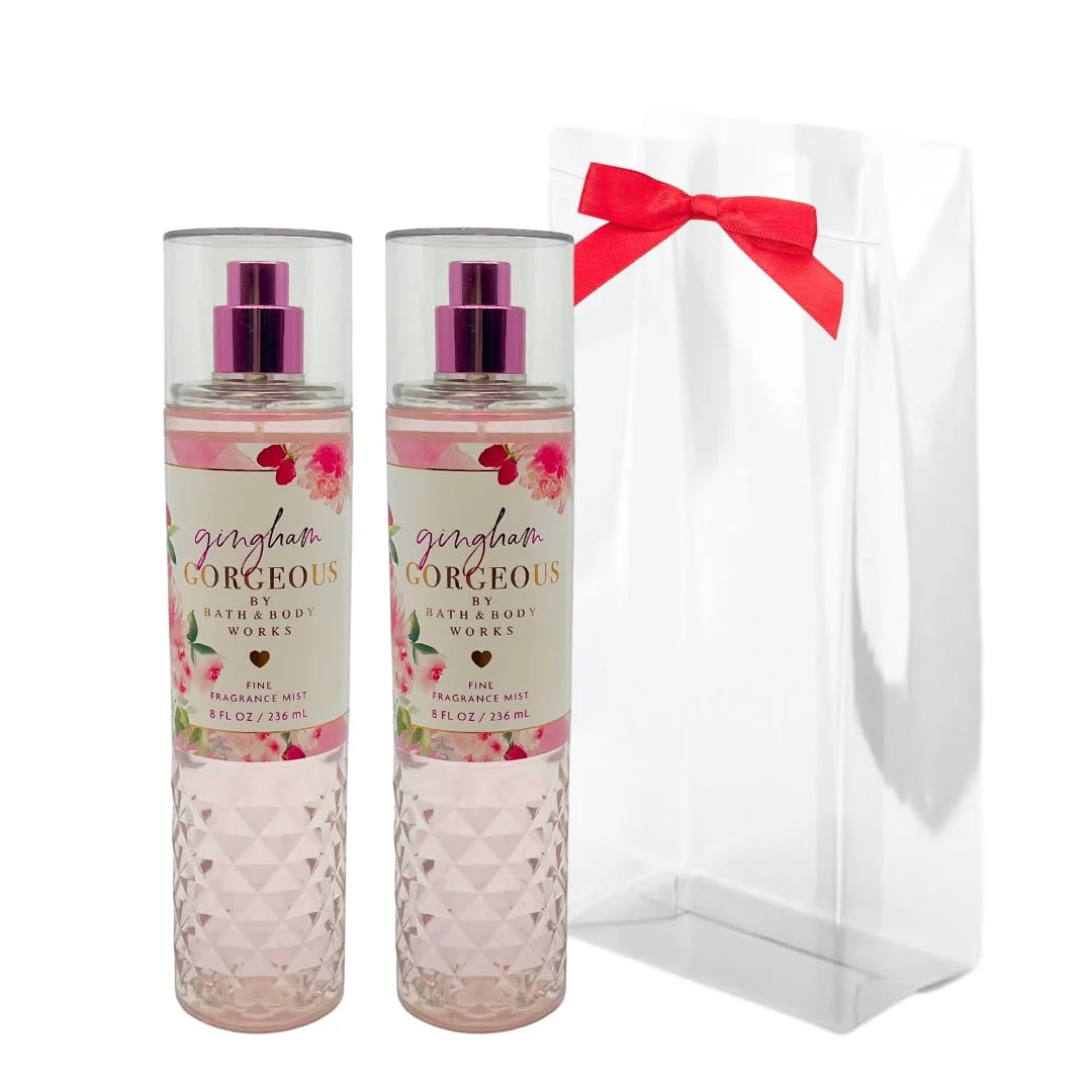Unique Bath and Body Works GINGHAM GORGEOUS Mist 8 Fluid Ounce 2023 Limited Edition Pack of 2 Gift Set Versatile