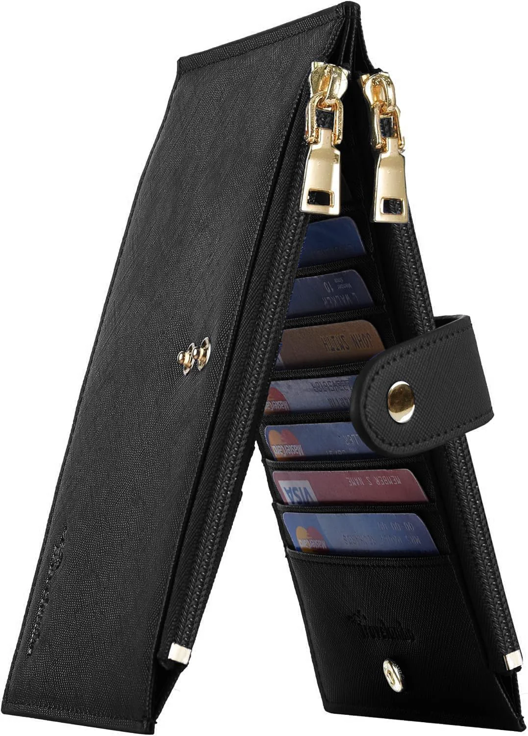 Lightweight Travelambo RFID Wallet Women Large Size Bifold Multi Card Wallet Case with Zipper Pocke Credit Card Holder for Women Excellent