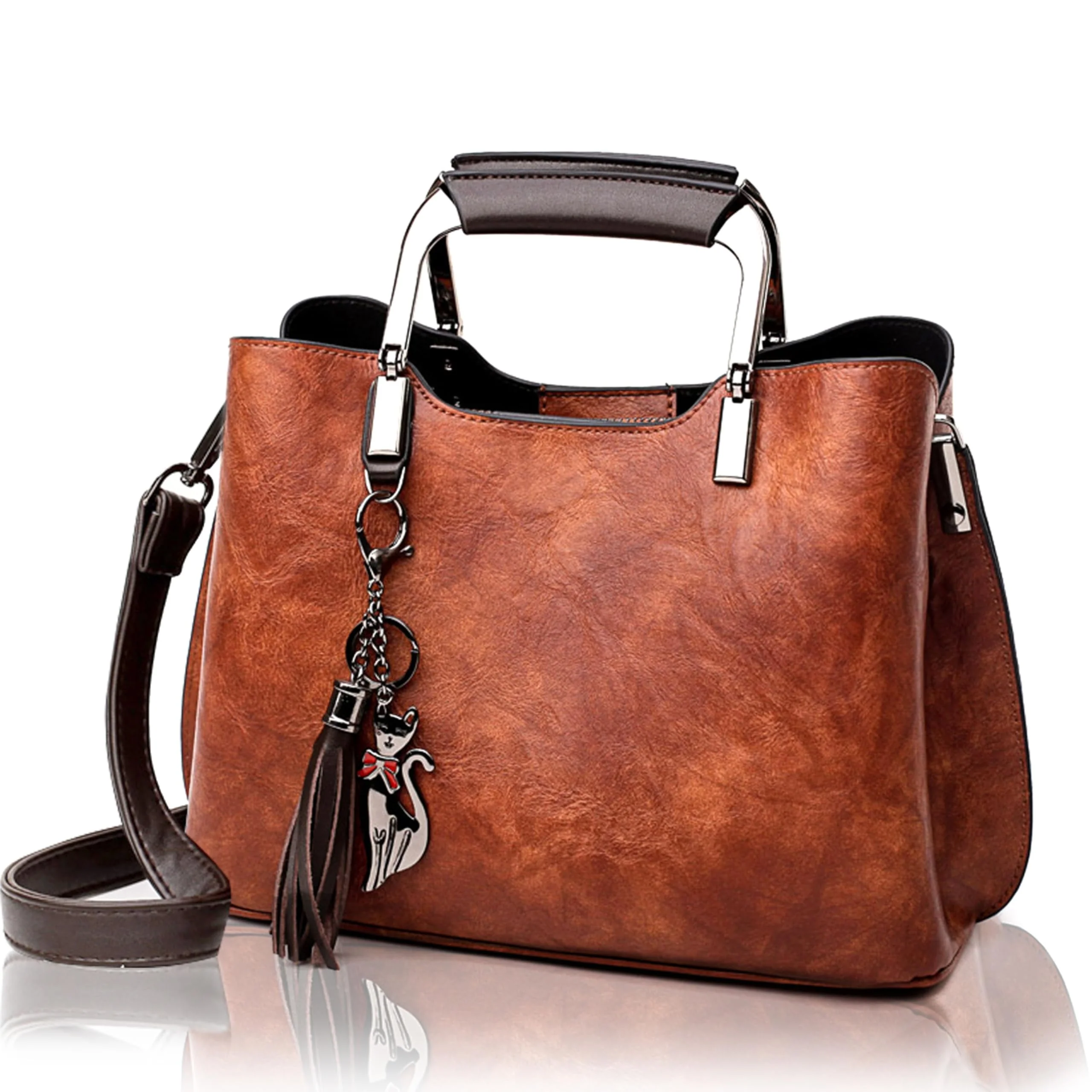 Stylish rofozzi Small Vegan Leather Purse for Women Top Handle Purse Women s Shoulder Handbags Leather Satchel Bag First-Class