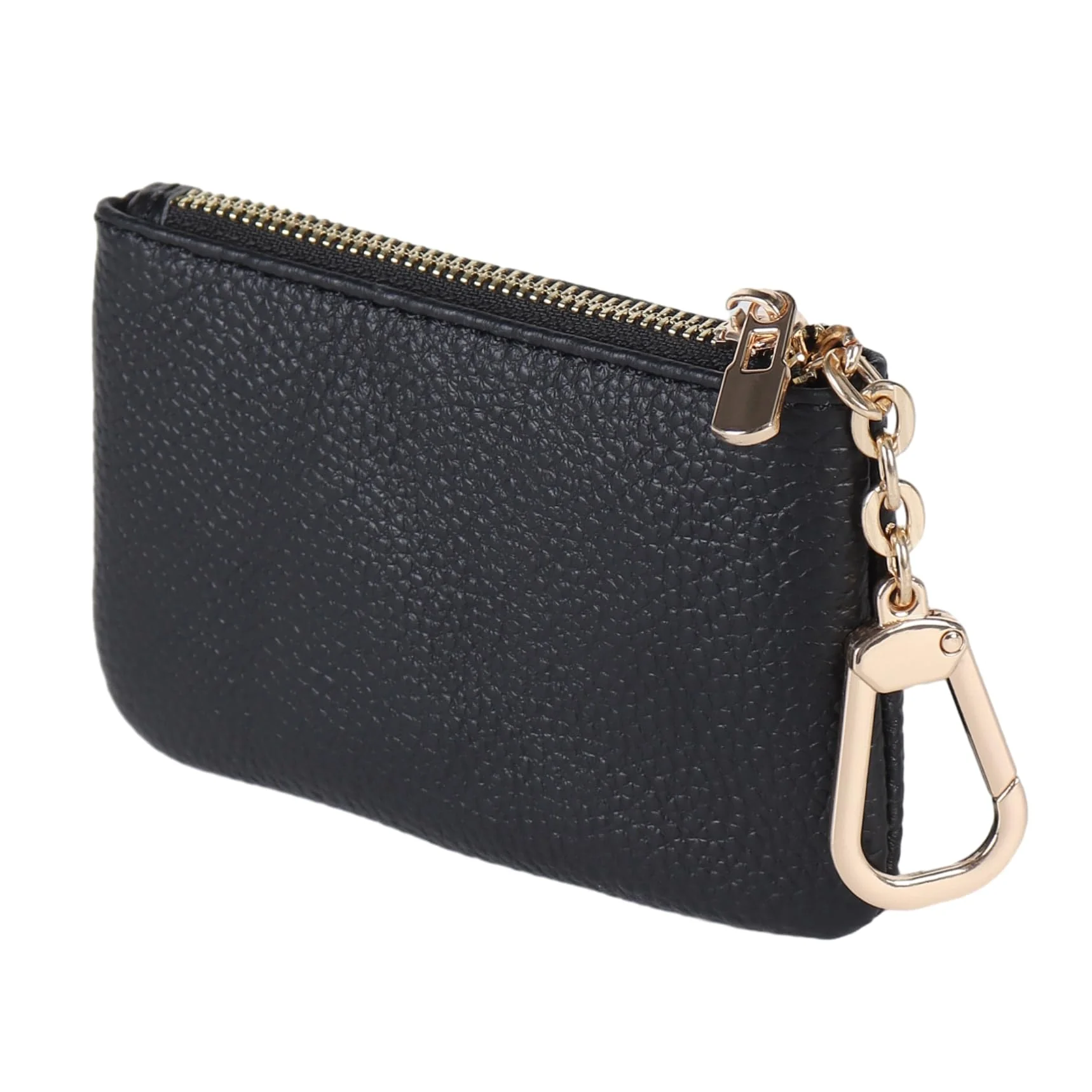 Durable LARENNT Full Grain Leather Coin Purse With Key Chain - Small Change Purse Card Holder Keychain Pouch Wallet for Women and Men Black User-Friendly