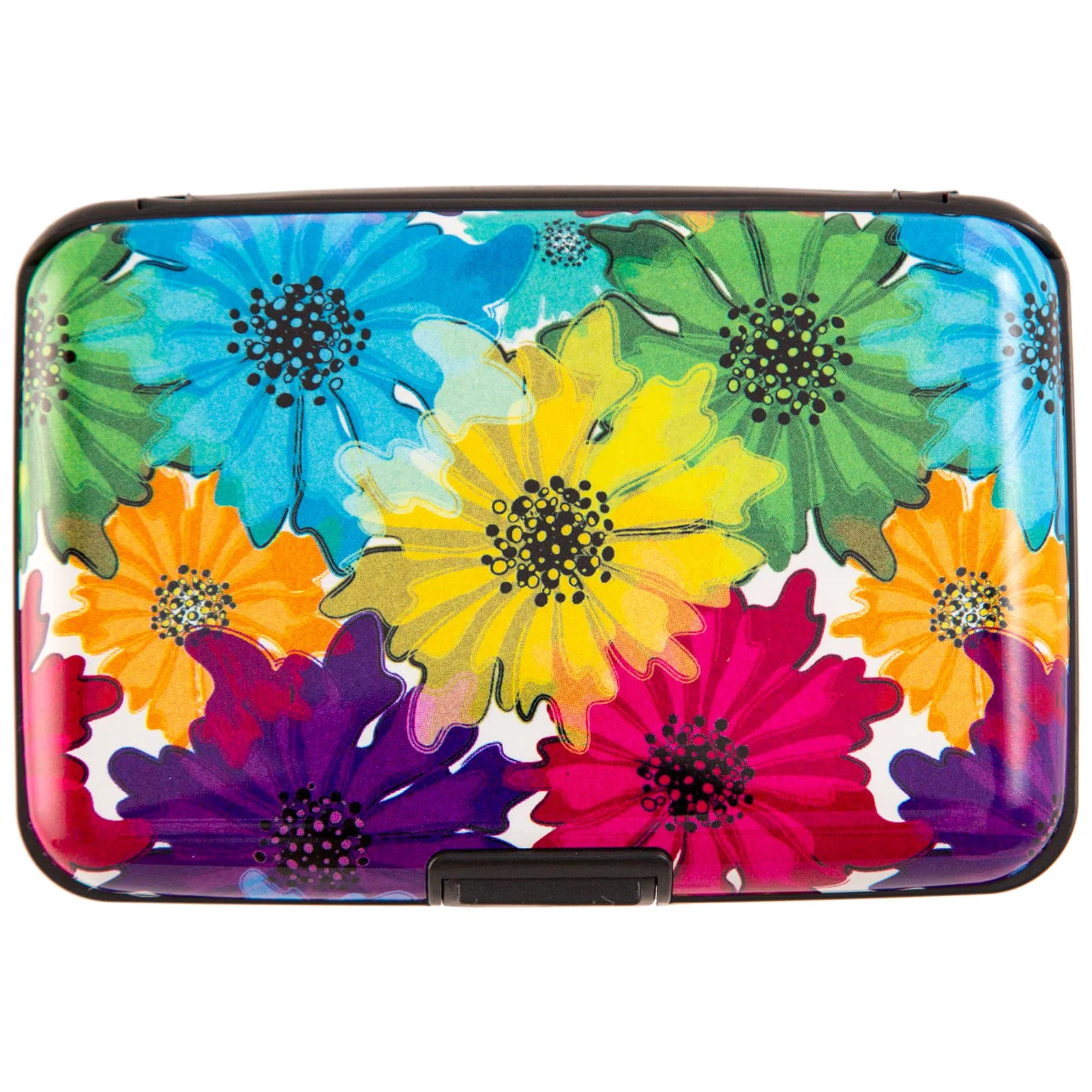 Sophisticated Kaabao Credit Card Holder Metal Card Wallet RFID Blocking Mini Slim Aluminum Business Hard Card Case for Women Men Motley Floral Premium