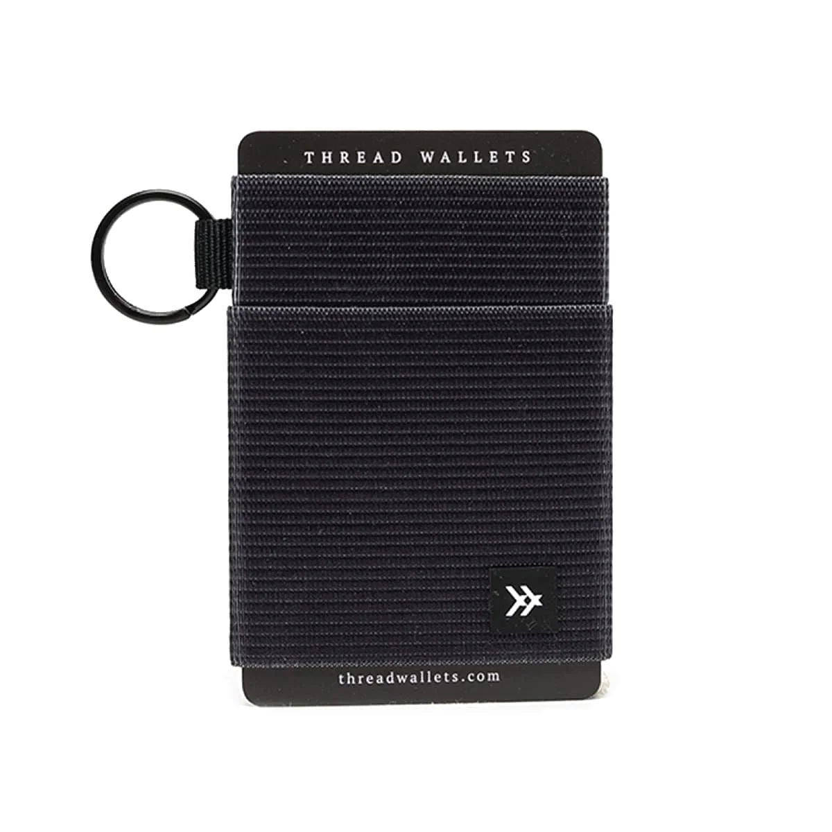 Elegant Thread Wallets Ultra Slim Minimalist Card Holder Wallet for Men and Women Black One Size Pure