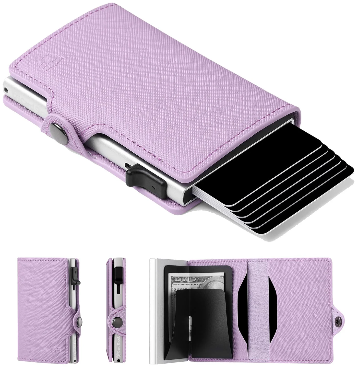 Trendy conceal plus small rfid wallet women slim compact travel blocking credit card holder womens smart pop up minimalist case capacity 6-10 cards cash … Optimized