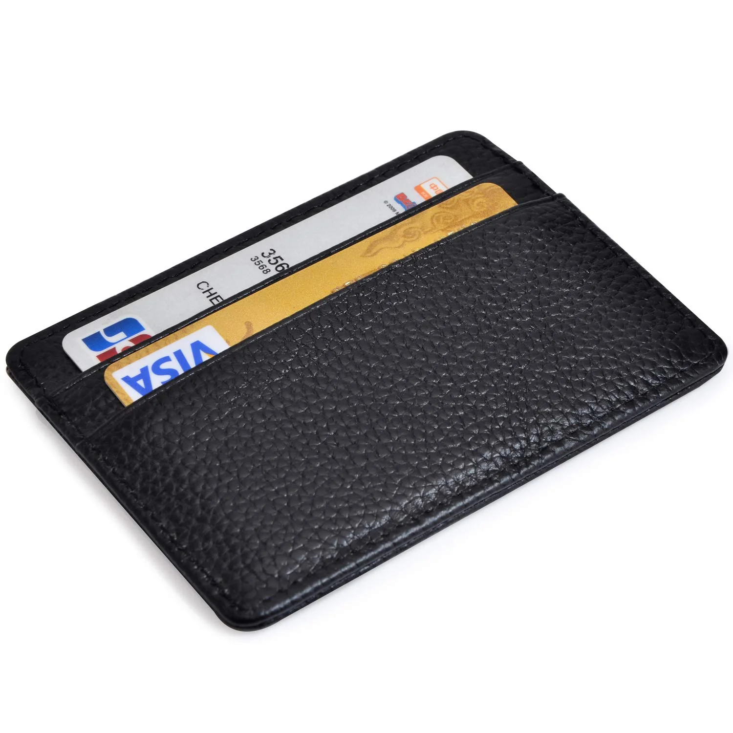 Natural EASTNIGHTS Credit Card Holder Slim Wallet Leather Minimalist Wallet with ID Window black Innovative
